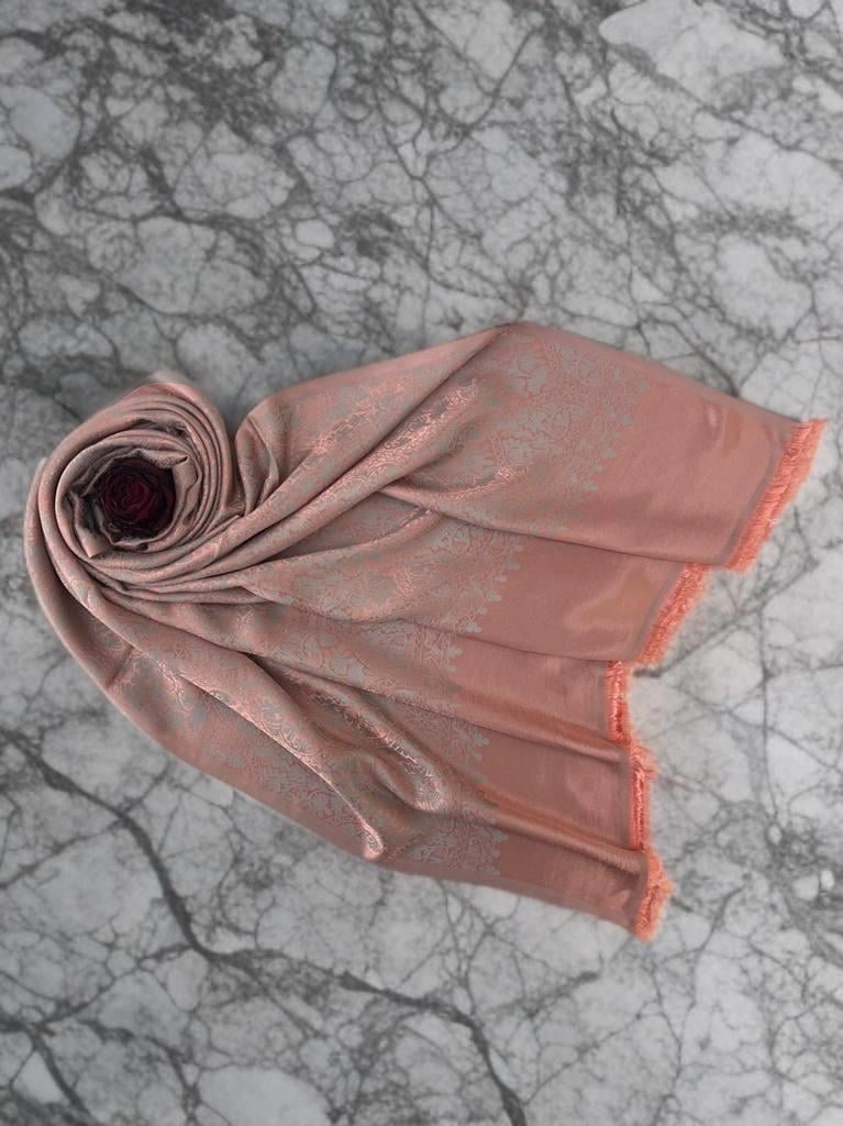 Pembe Suyolu Desen Kadın Şal