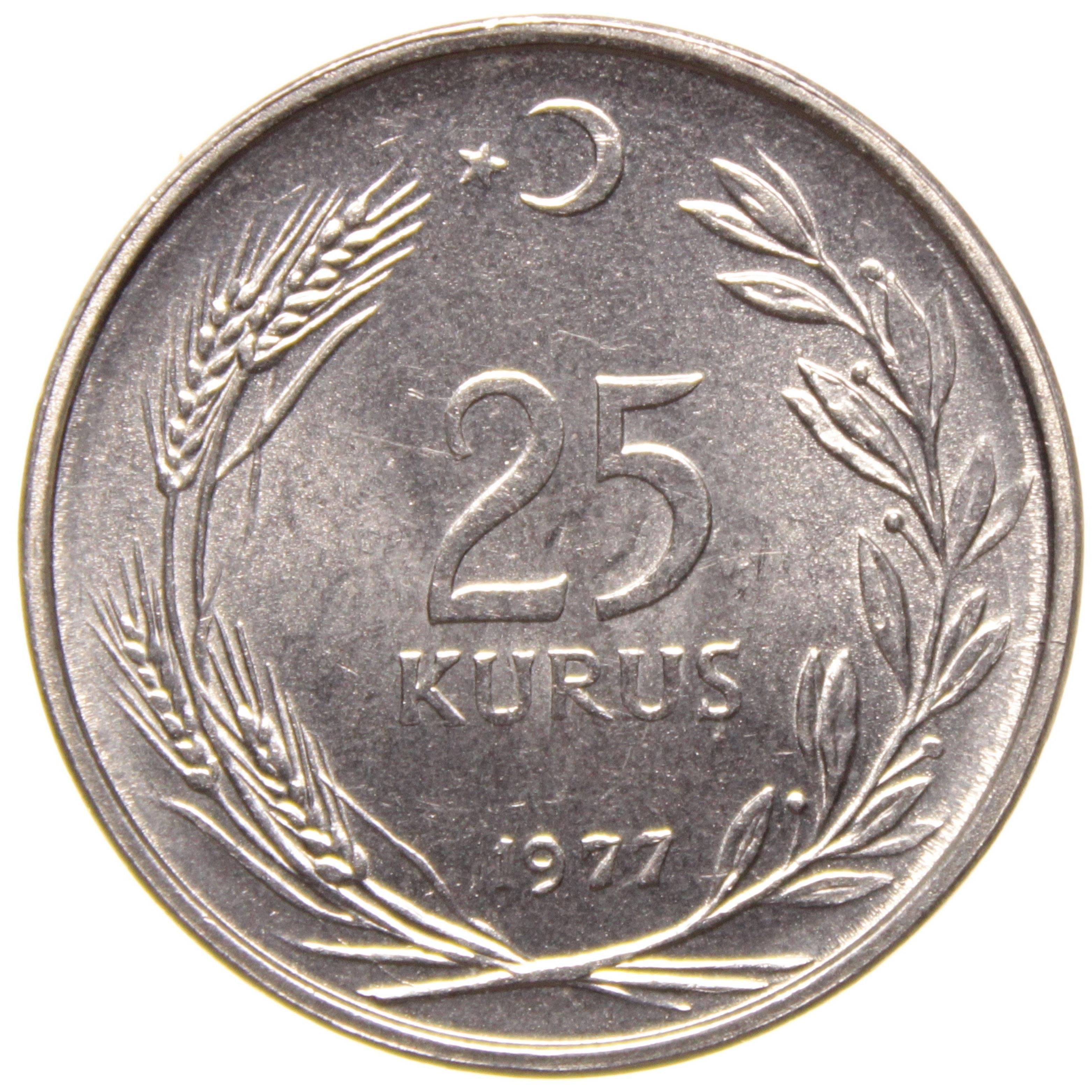 25 Kuruş - 1977  - ÇİL (TCM10)