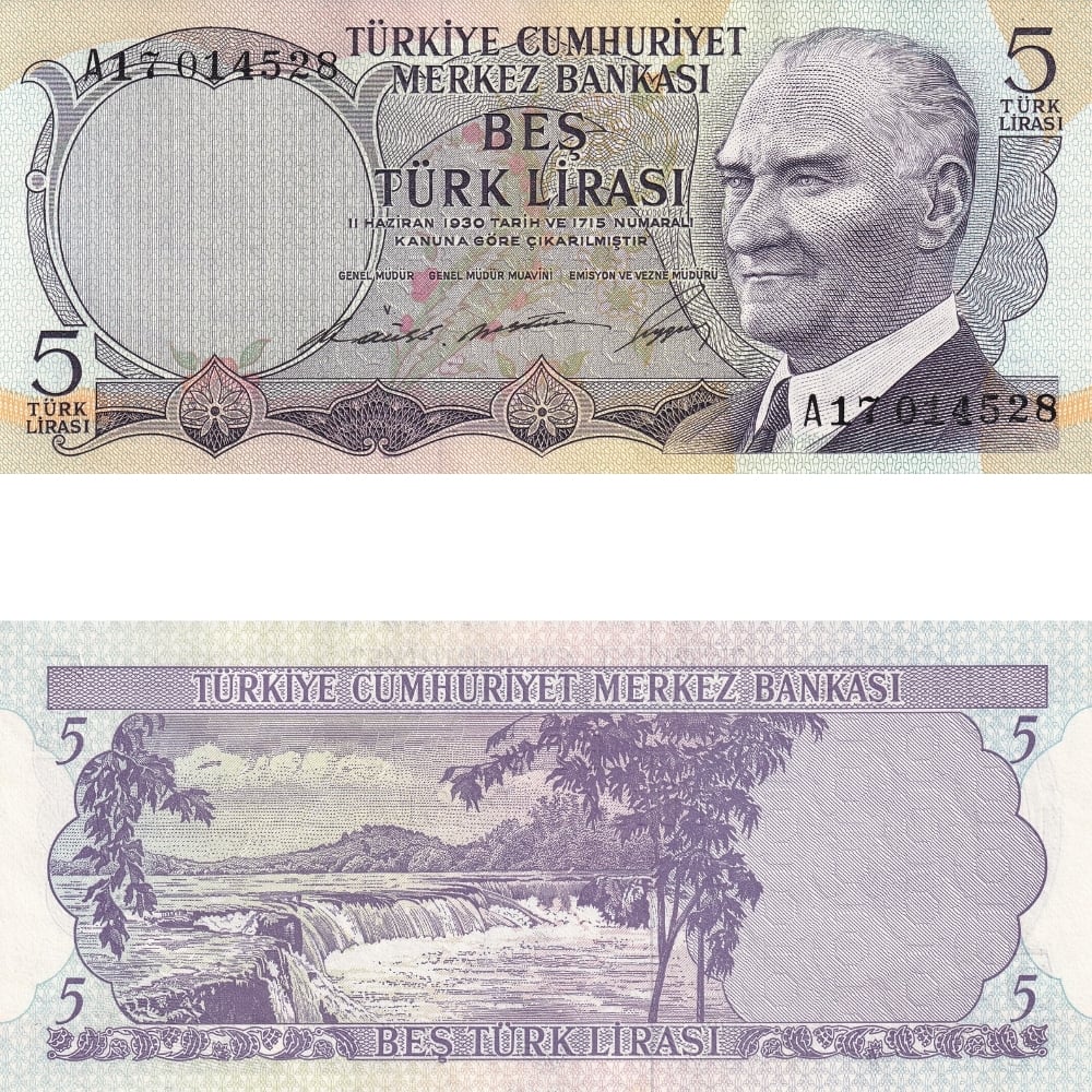 6. Emisyon Harf Takım 5 Lira - ÇİL - 12 Adet