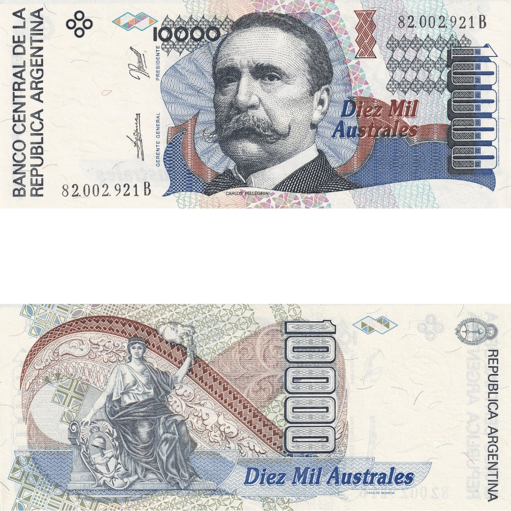 Arjantin 10000 Australes - 1989 - ÇİL