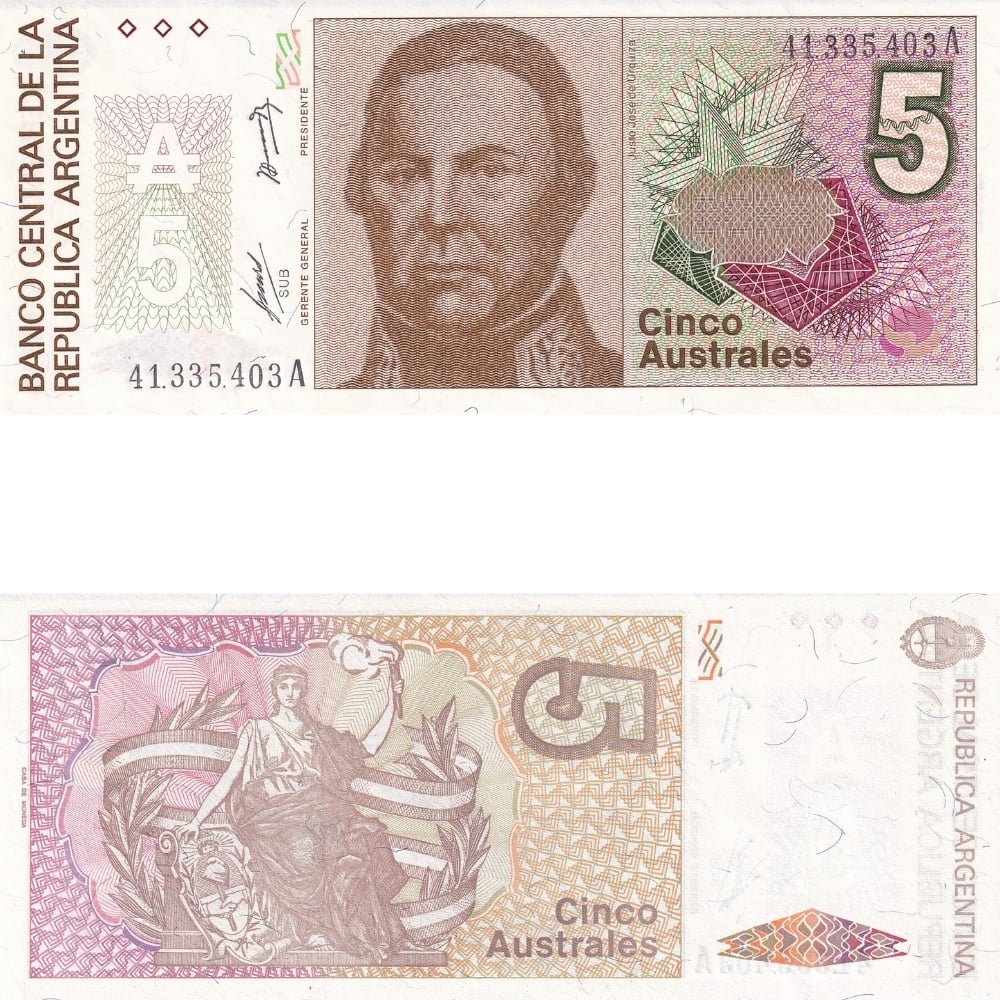 Arjantin 5 Australes - 1985 - ÇİL