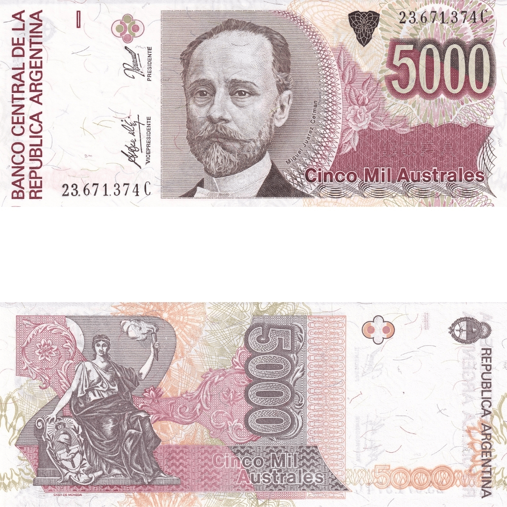 Arjantin 5000 Australes - 1989 - ÇİL