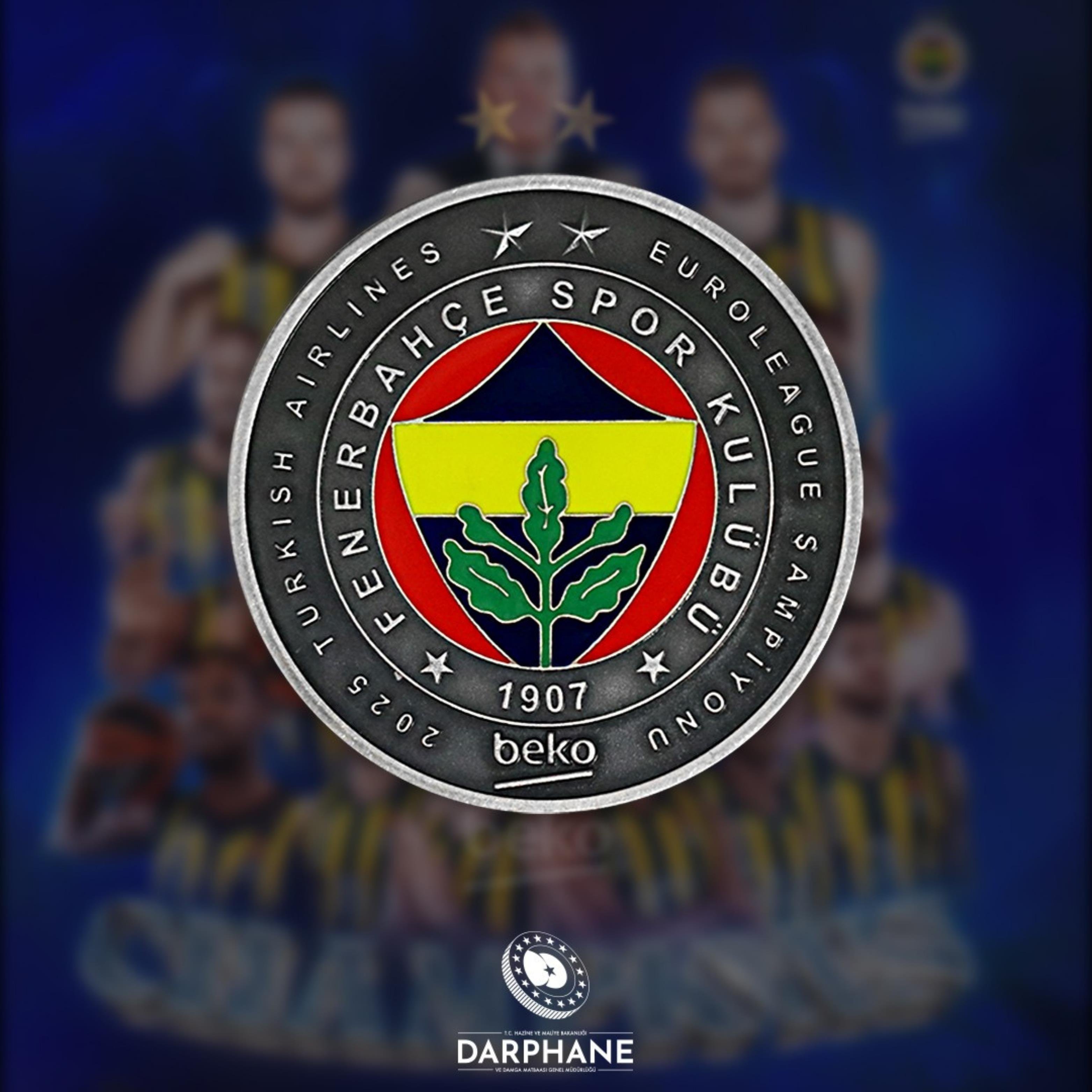 Fenerbahçe Beko 2025 Turkish Airlines Euroleague Şampiyonluk Gümüş Hatıra Para