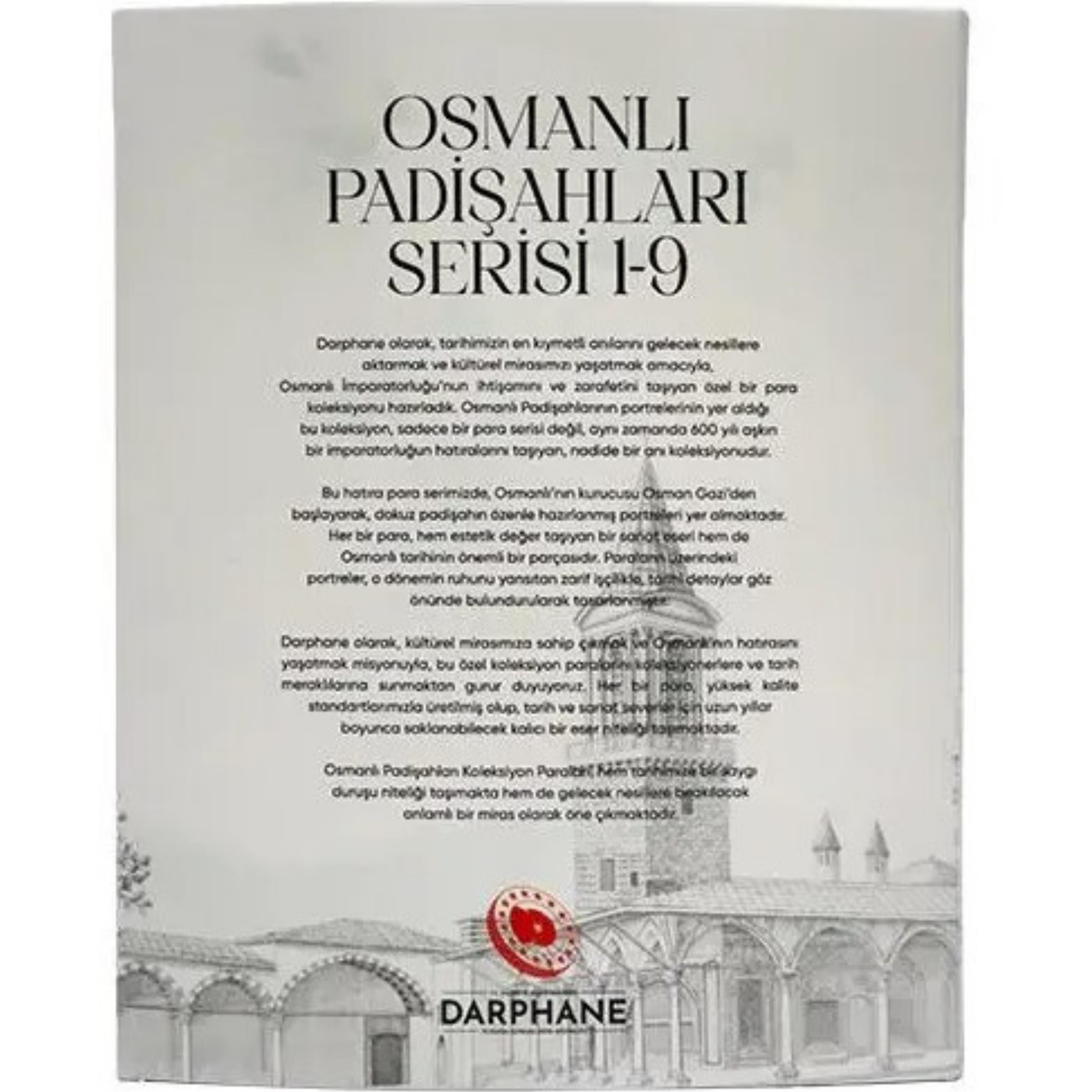 Osmanlı Padişahları Bimetal Hatıra Para Serisi 1-9