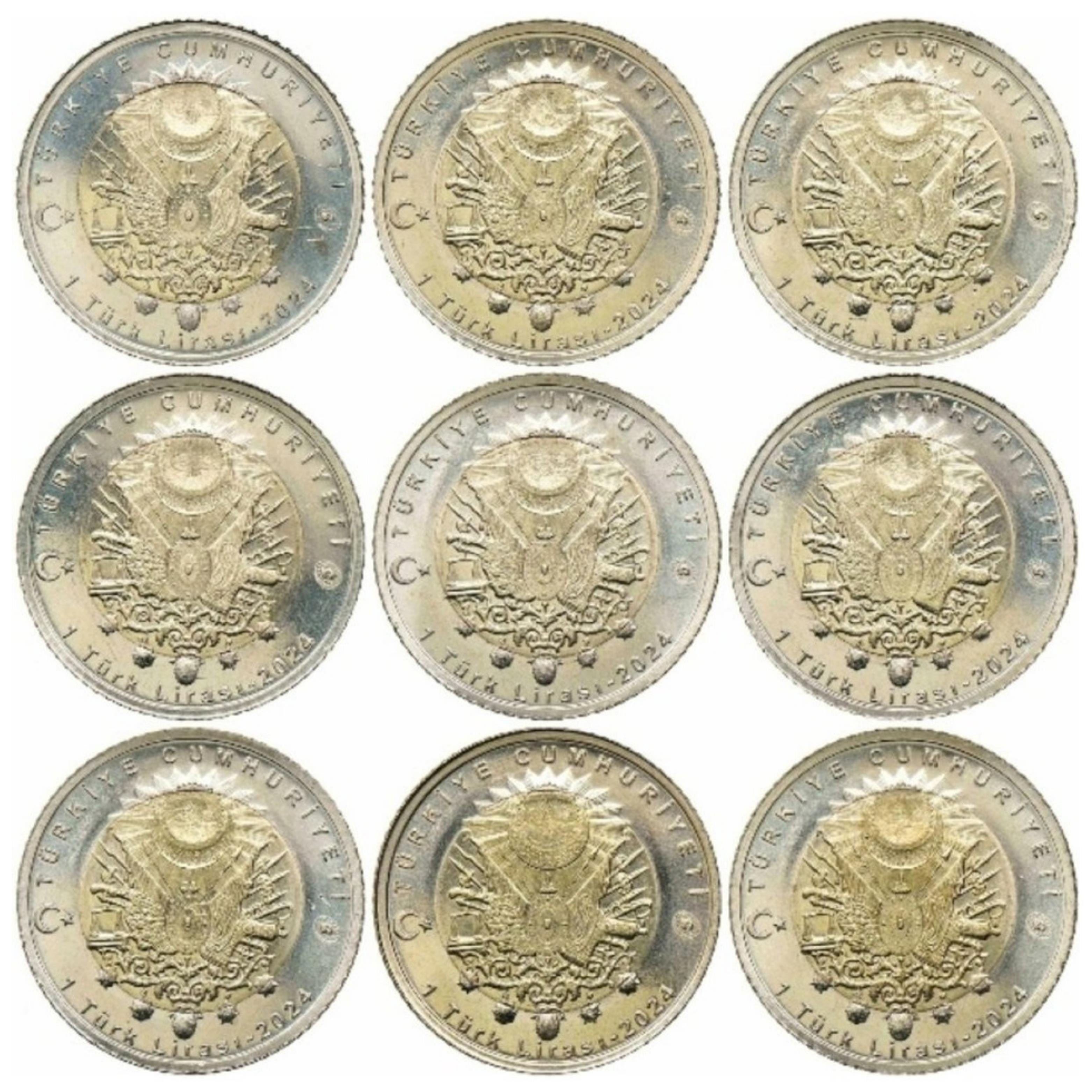Osmanlı Padişahları Bimetal Hatıra Para Serisi 1-9