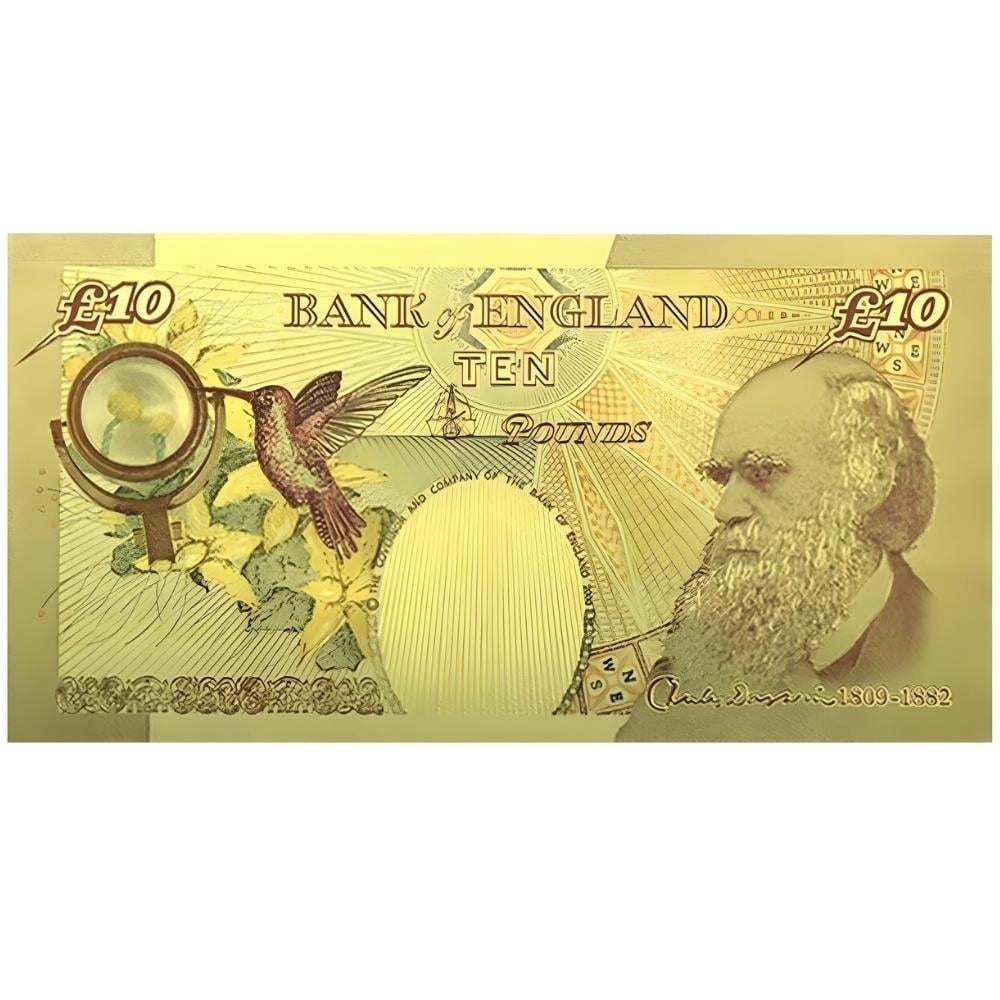 Renkli Altın Varak İngiltere 10 Pound - ÇİL