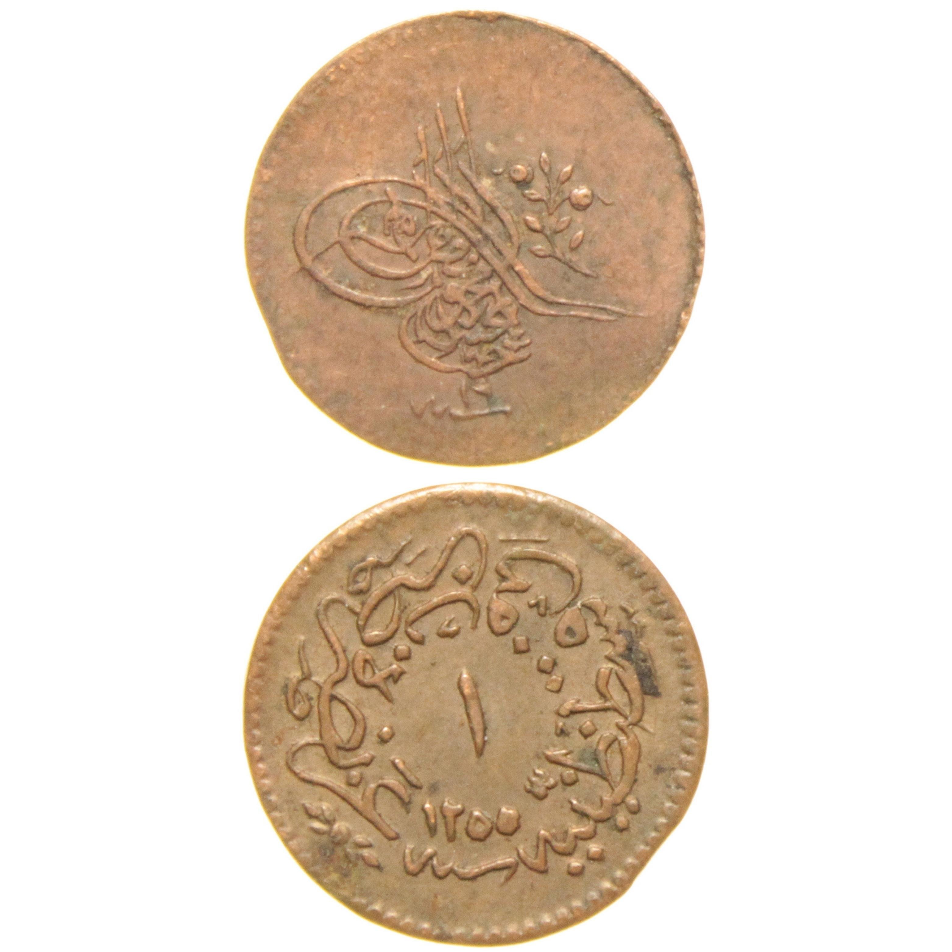 Sultan Abdülmecid 1255/19 Bakır 1 Para - Çok Çok Temiz, ÇÇT