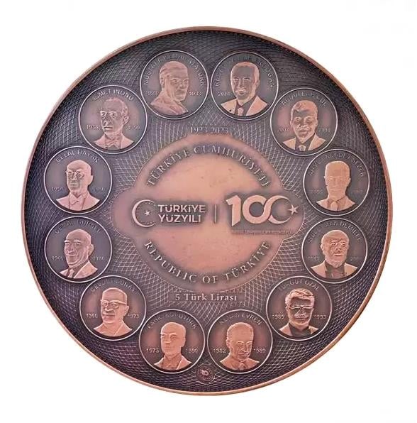 Türkiye Cumhuriyeti'nin 100.Yılı Bronz Hatıra Parası