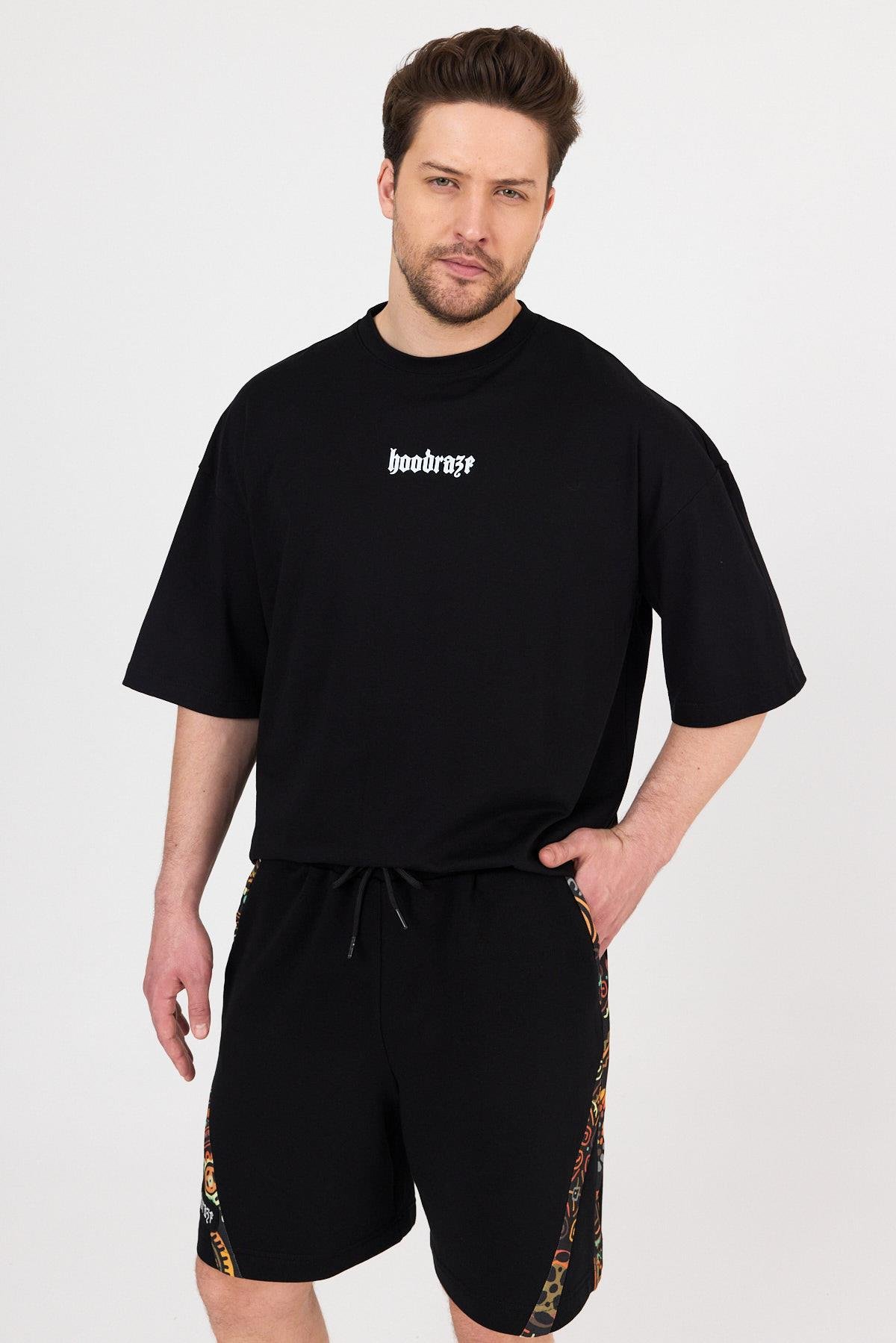 Erkek Arka Garnili T-shirt Oversize