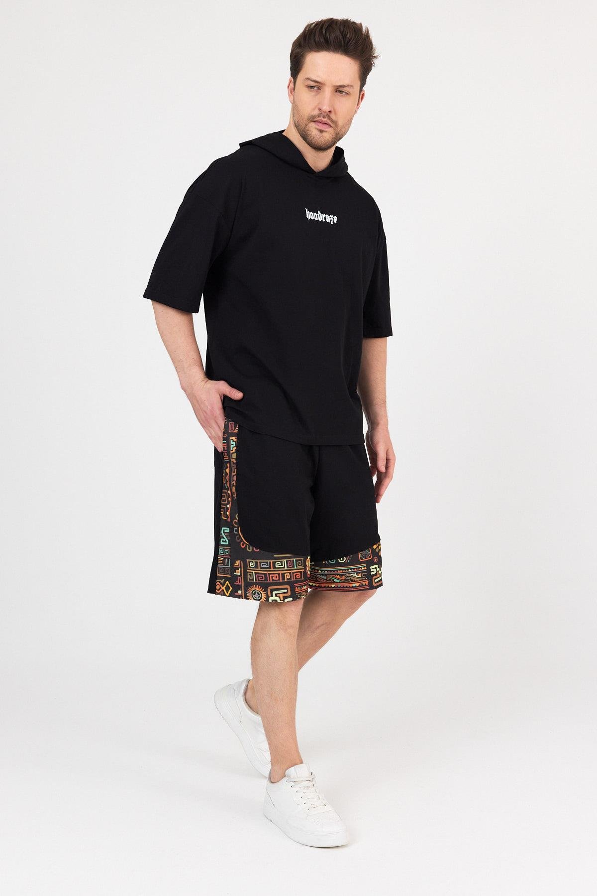 Erkek Kapüşonlu T-shirt Oversize