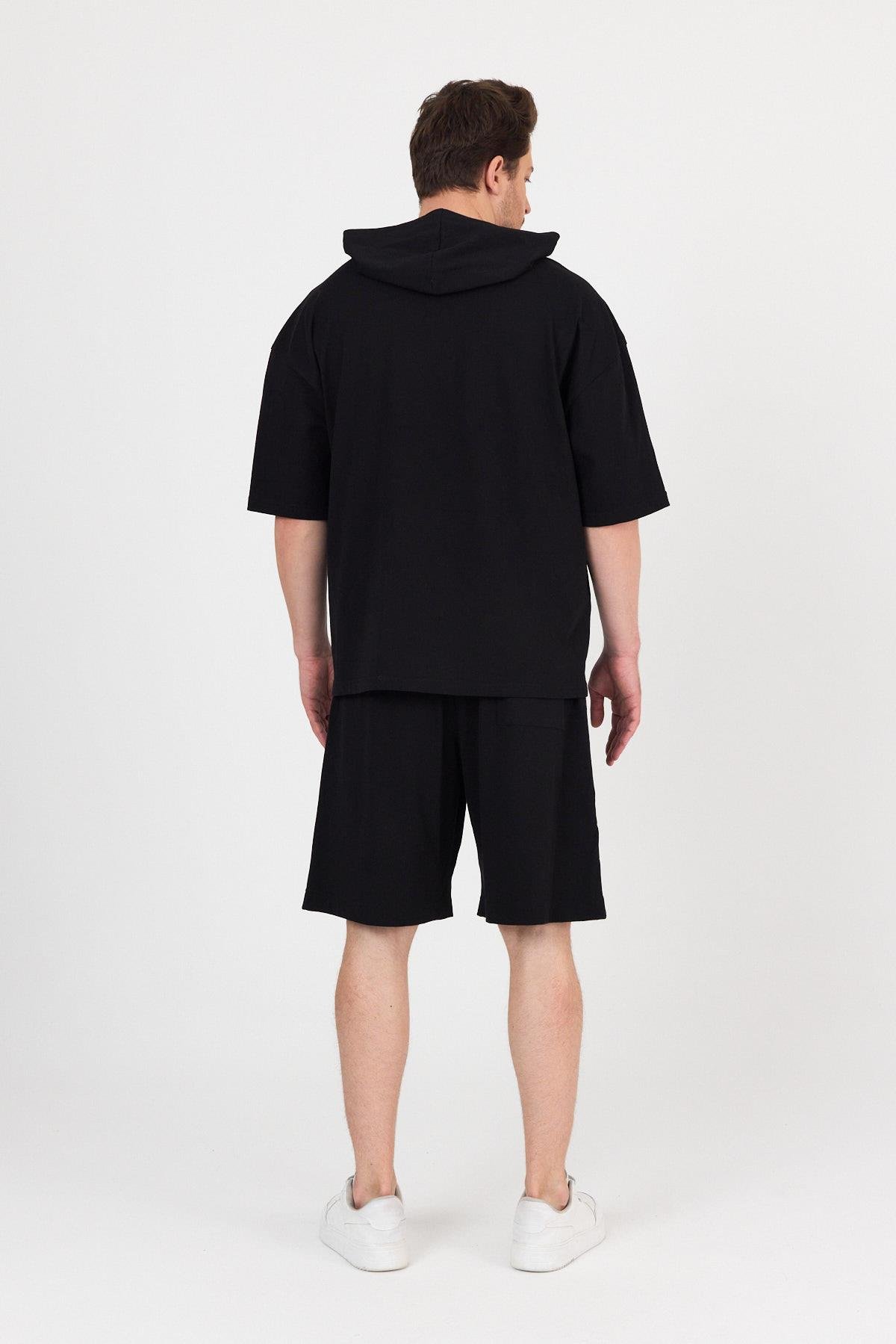 Erkek Kapüşonlu T-shirt Oversize
