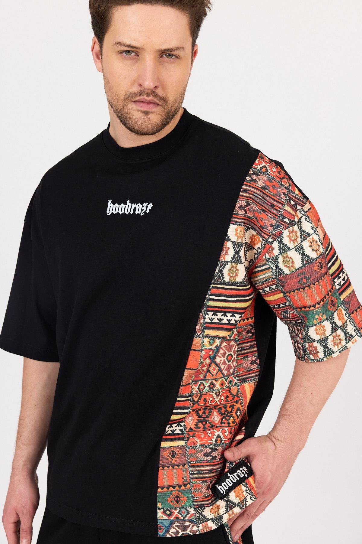 Erkek Ön Ve Kol Garnili T-shirt