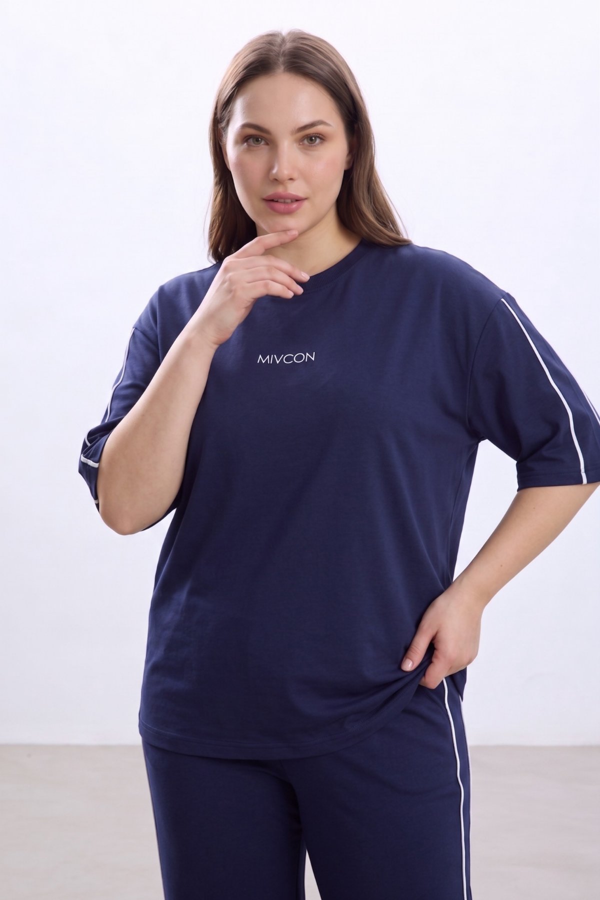 Oysho Modal Kumaş Çift Biyeli Kısa Kollu Alt Üst Takım 2XL-6XL