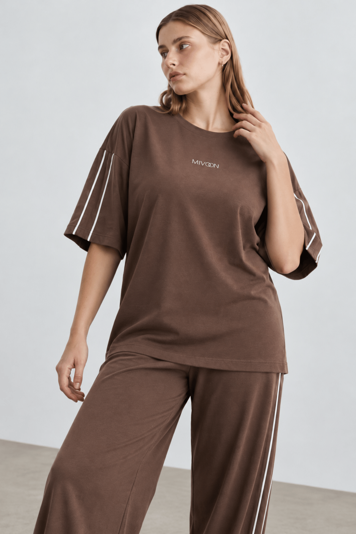 Oysho Modal Kumaş Çift Biyeli Kısa Kollu Alt Üst Takım