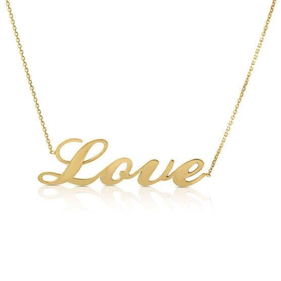 14 Ayar Altın Love Kolye