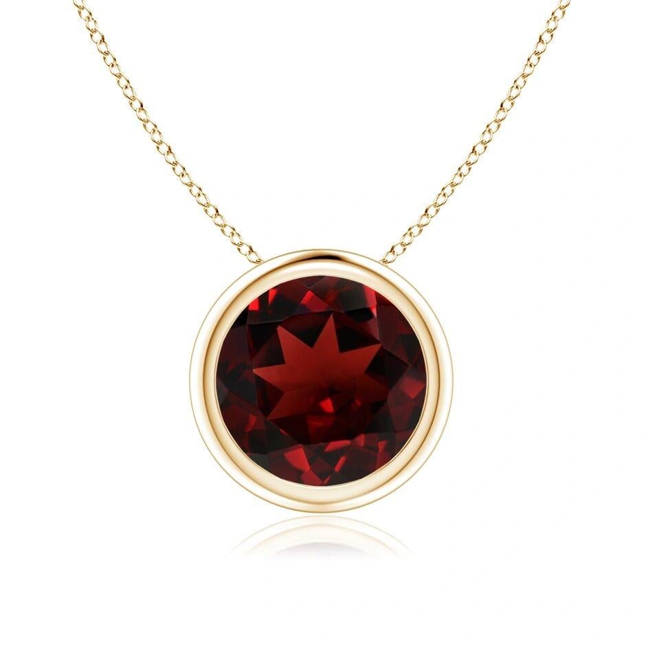 Garnet Altın Kolye