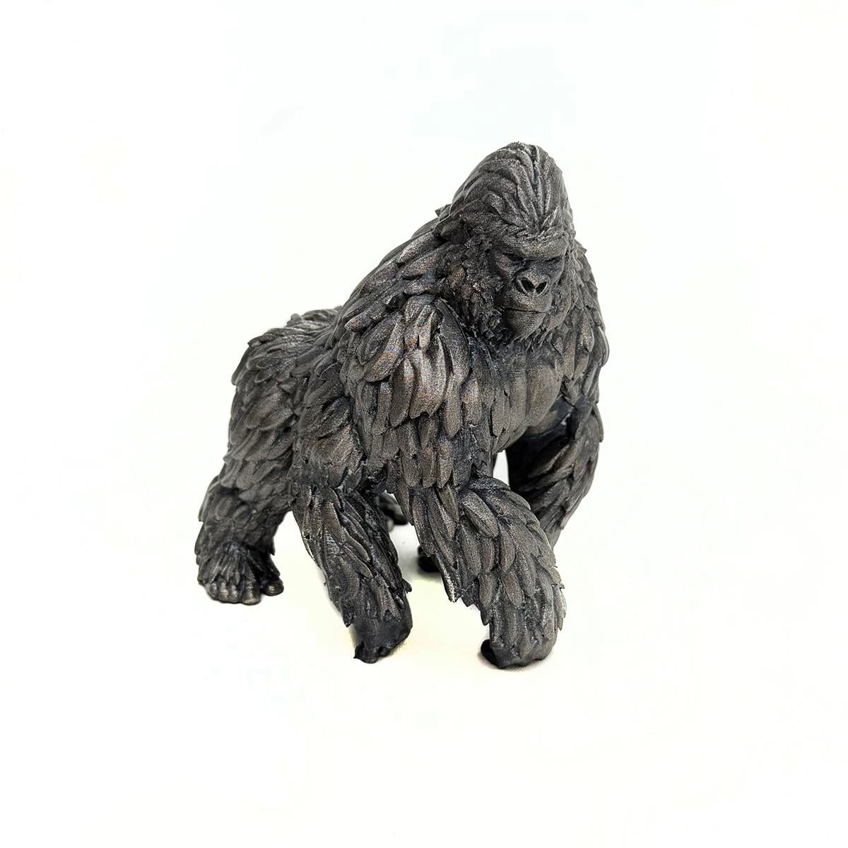 6 Kollu Goril Figürü 3D PLA Baskı, %100 El Boyaması