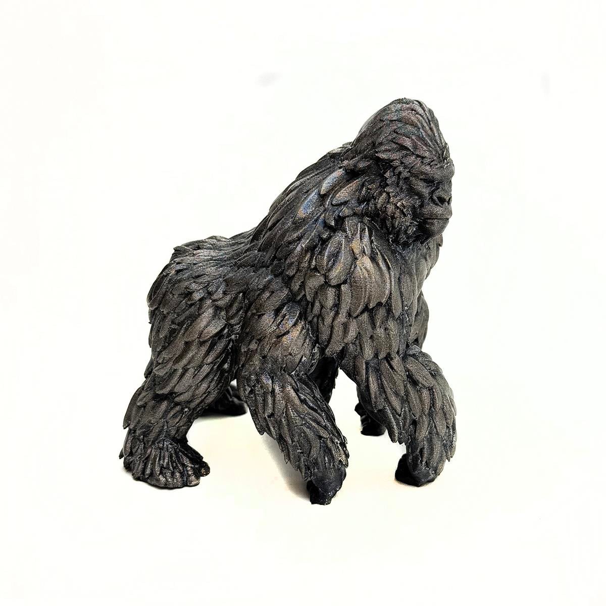 6 Kollu Goril Figürü 3D PLA Baskı, %100 El Boyaması