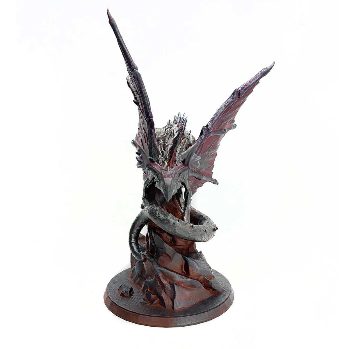 Kanatlı Ejderha Figürü 3D PLA Baskı, %100 El Boyaması
