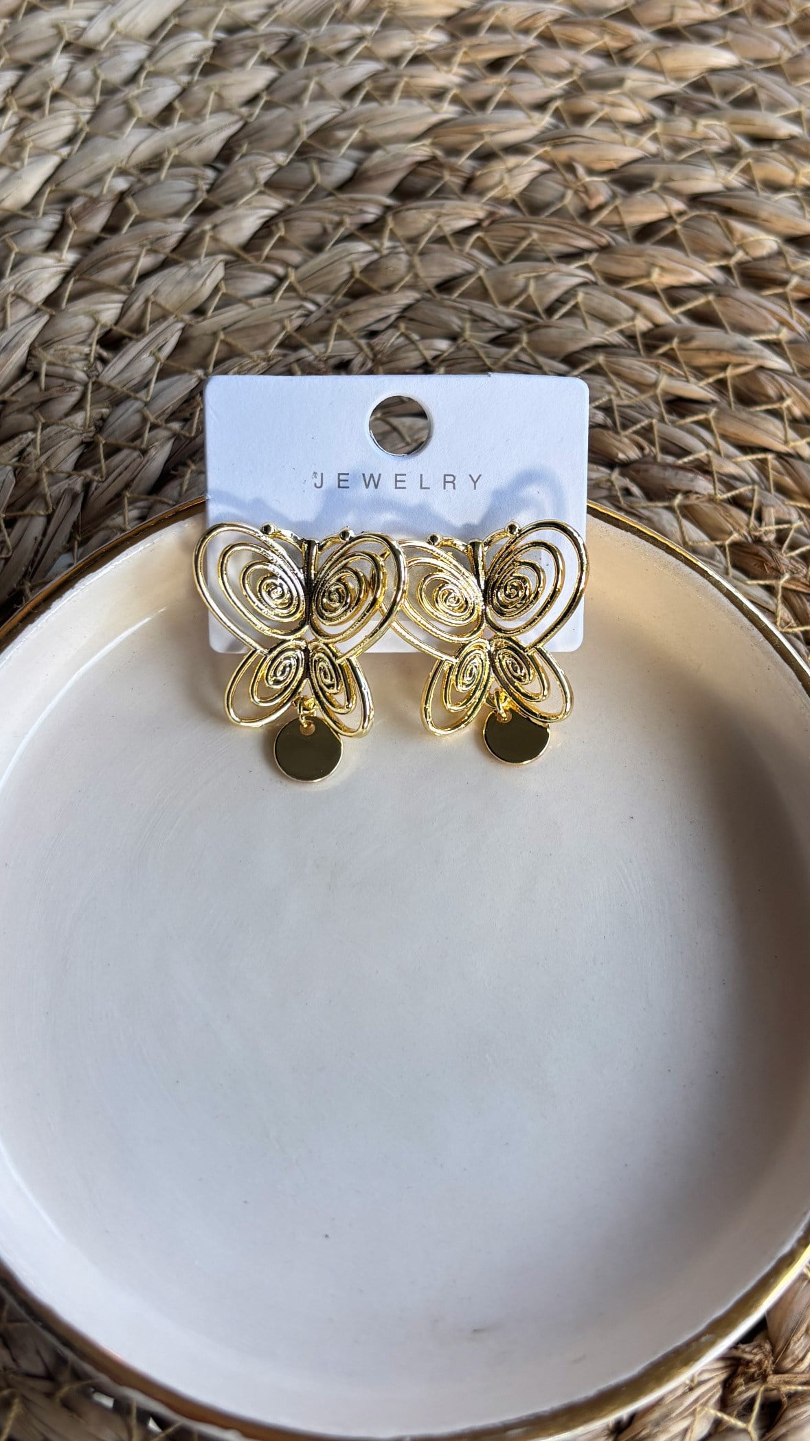 Füsun Gold Kelebek Küpe