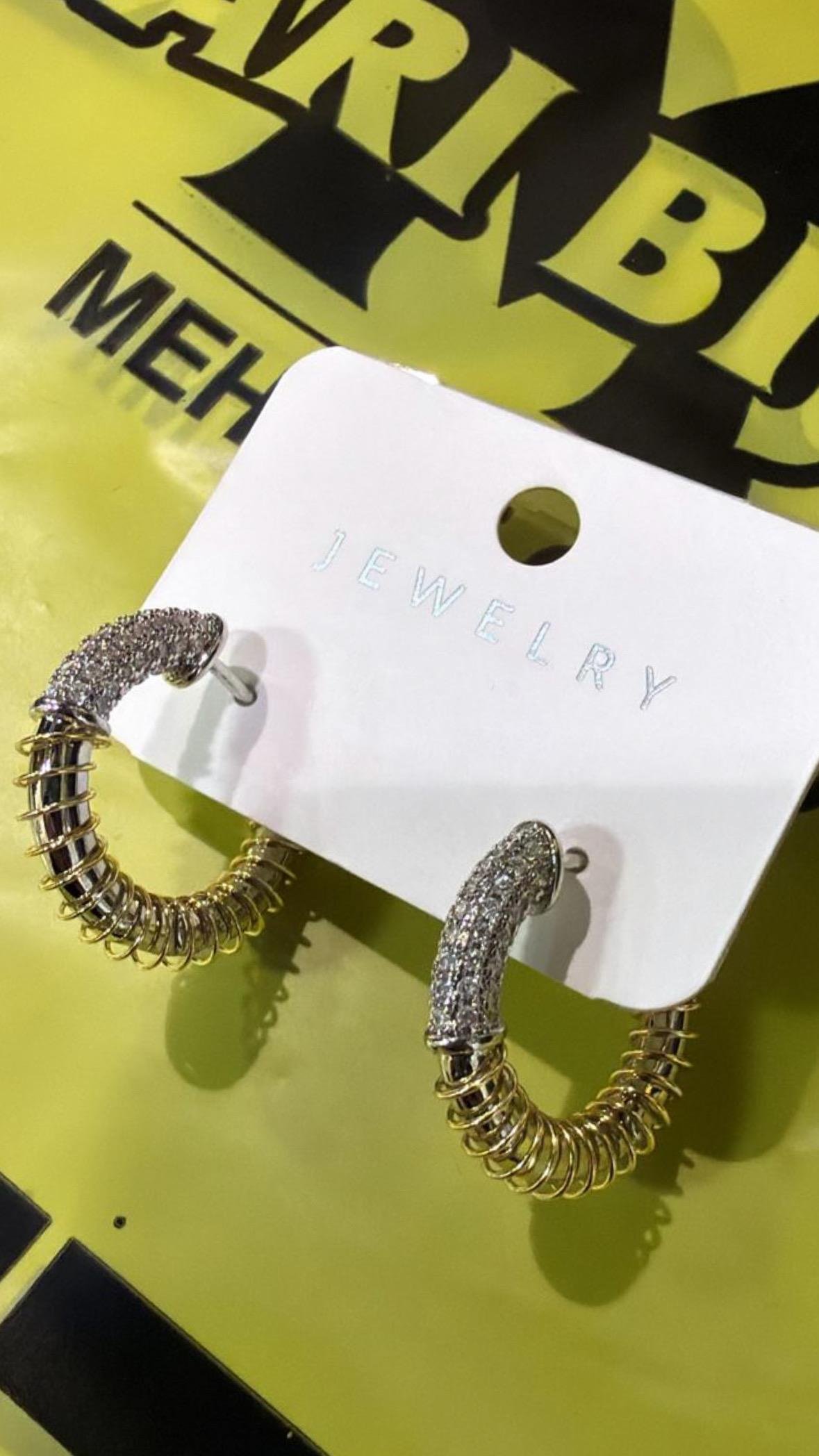 Gold Gümüş Halka Küpe