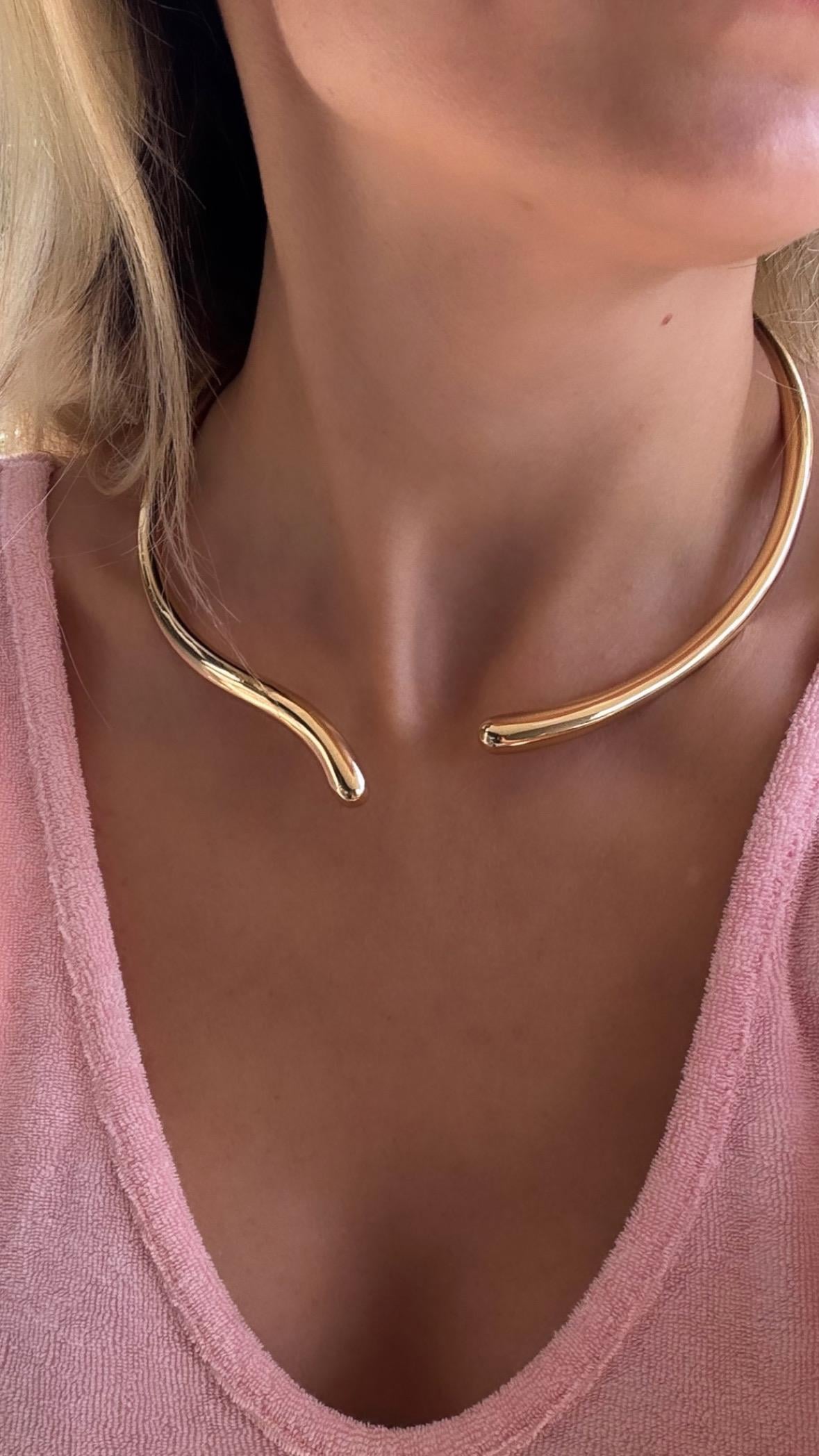 Gold Tasma Kelepçe Kolye