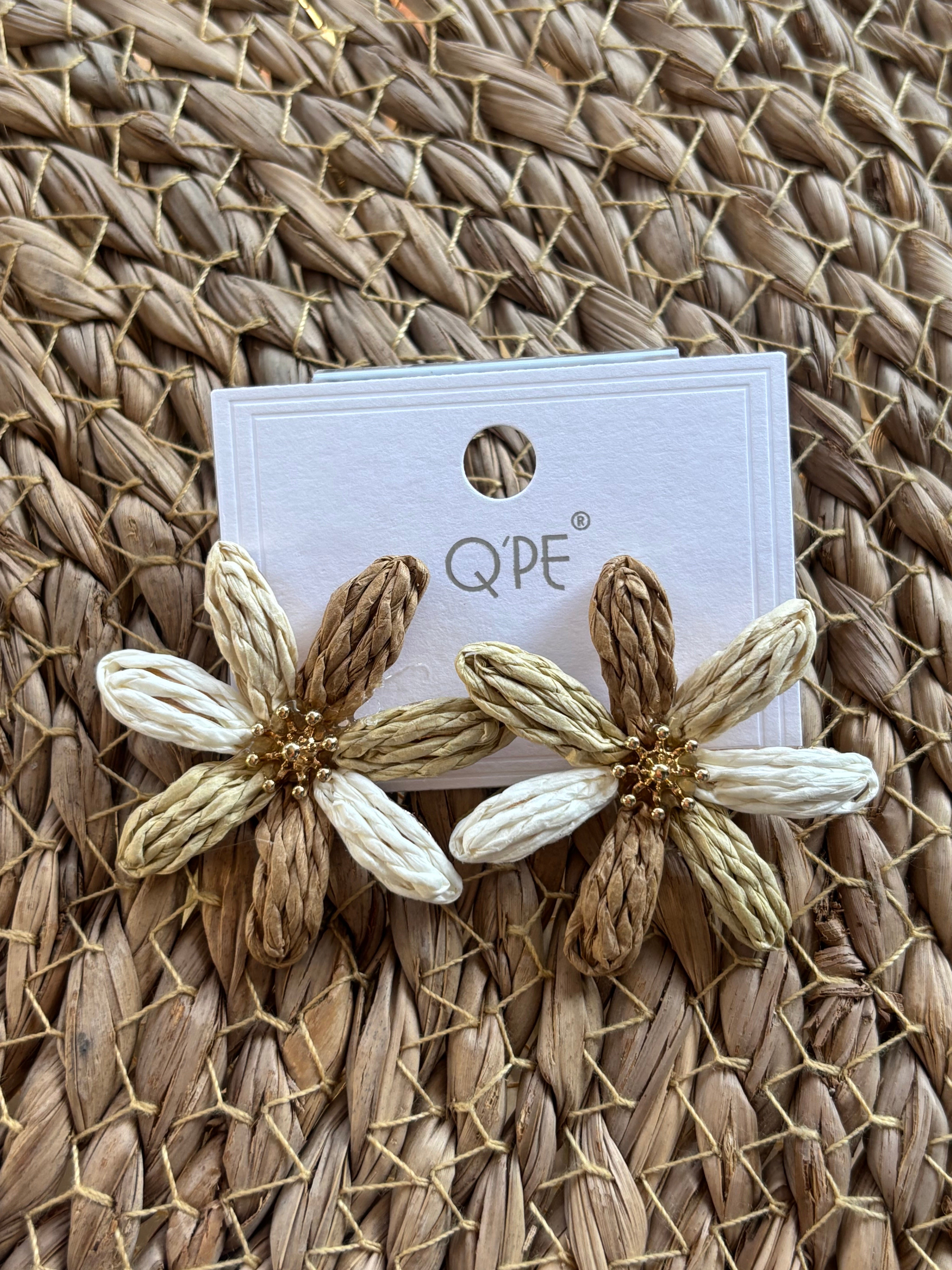 Hasır Çiçek Küpe