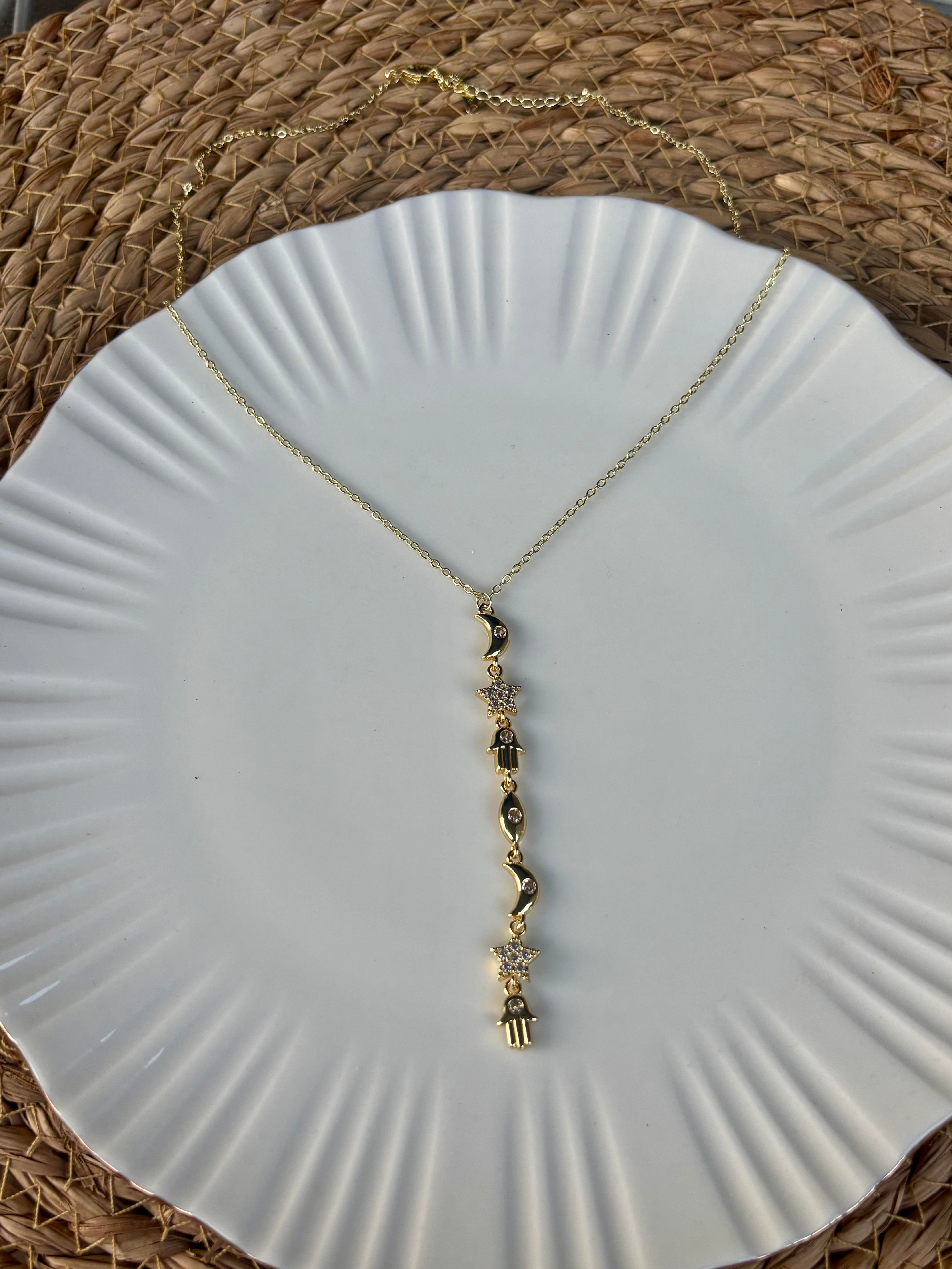 Karışık Dizili Y Kolye