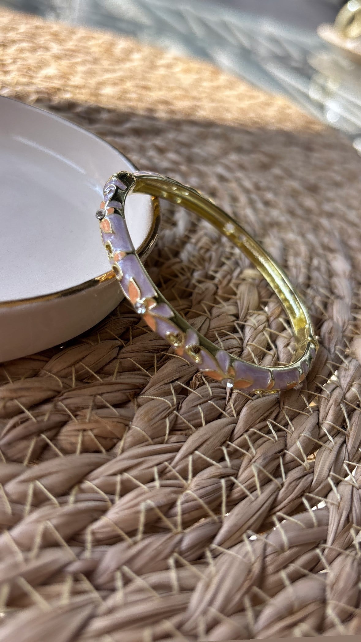 Lila Mineli Bileklik