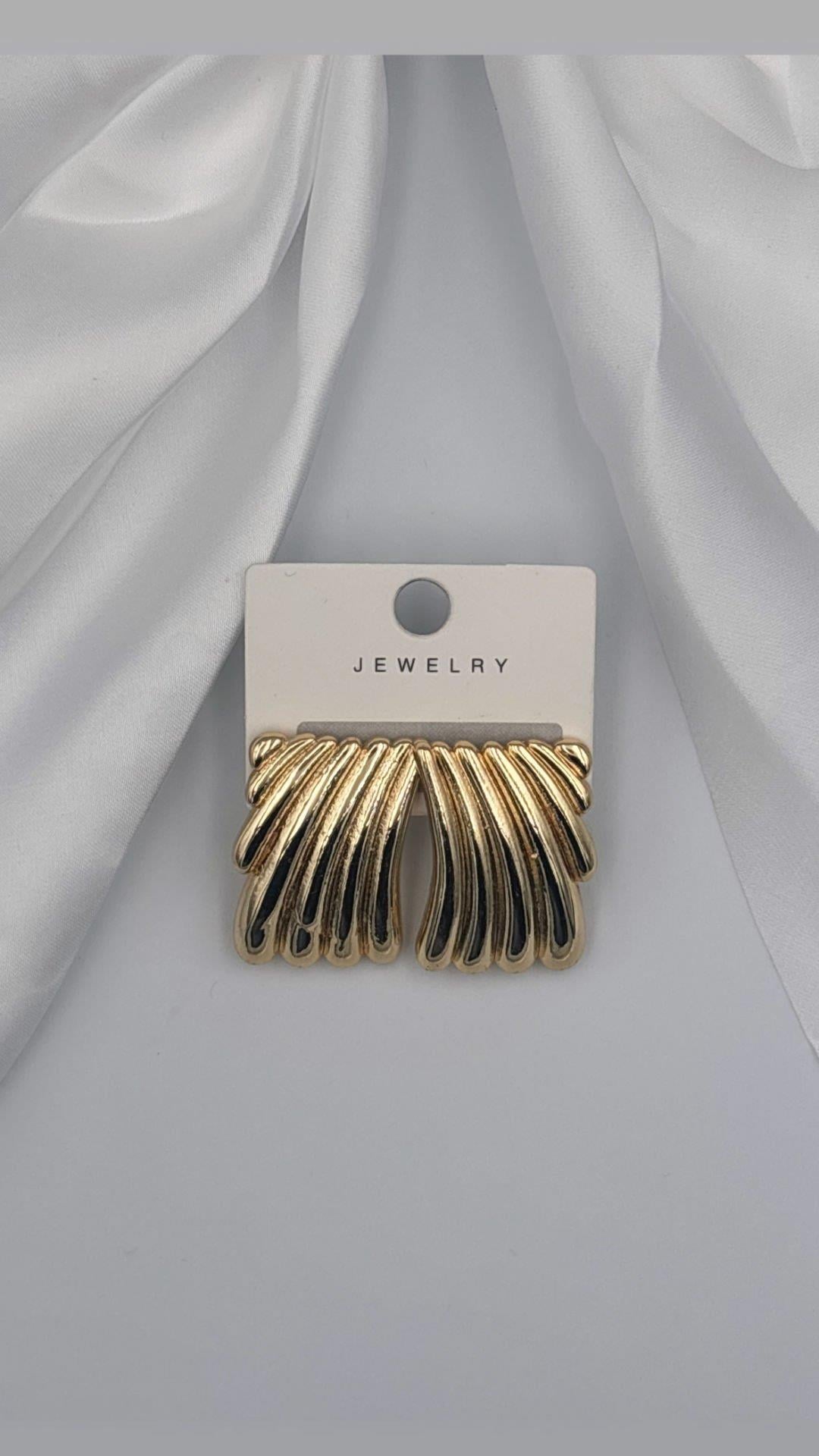 Plaka Küpe Gold Renk