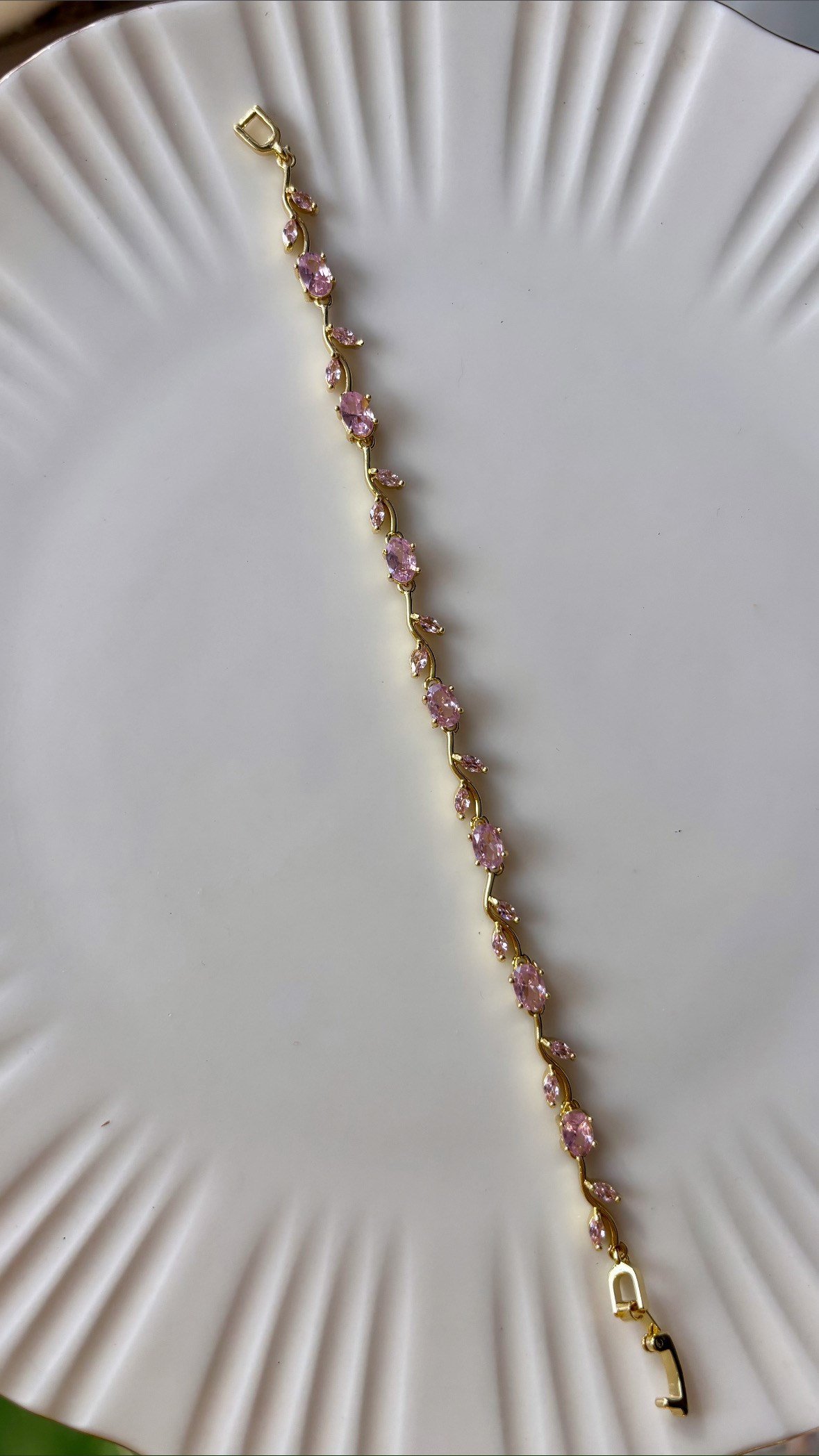 Premium Marka Pembe Taşlı Bileklik