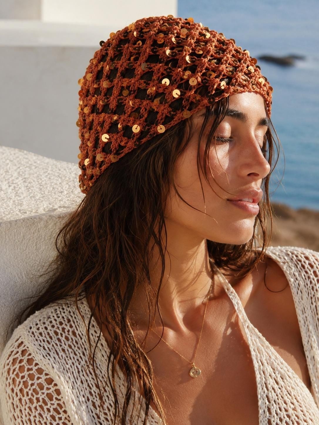 Pullu Örgü Bandana