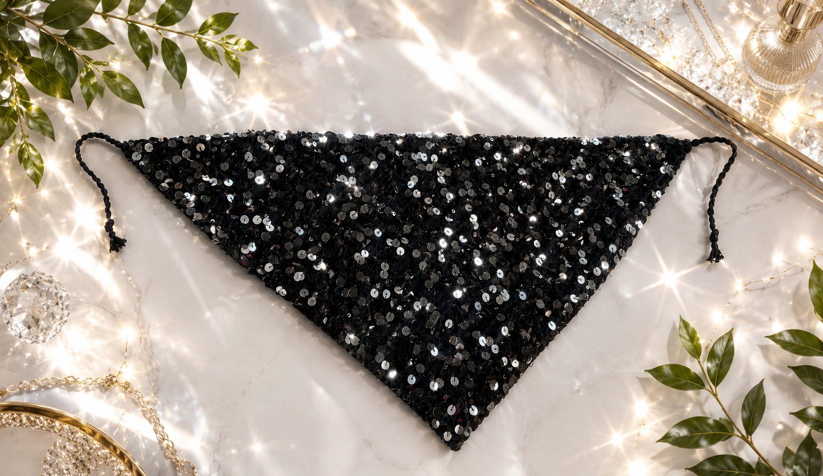 Siyah Pullu Bandana