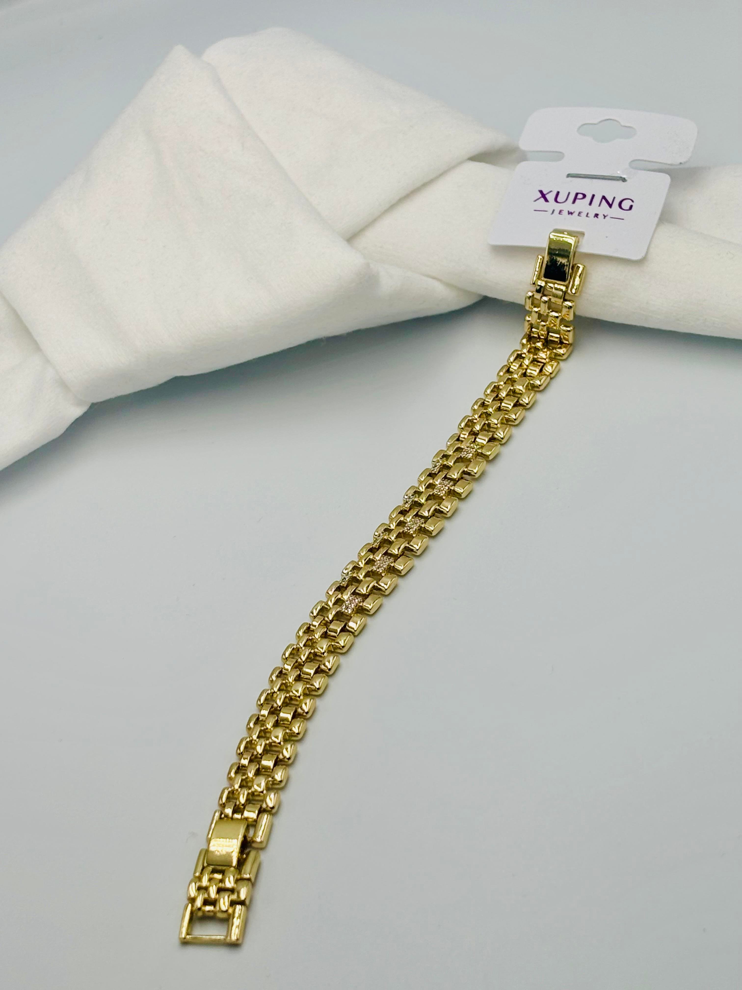 Xuping Gold Hasır Model Taşlı Bileklik