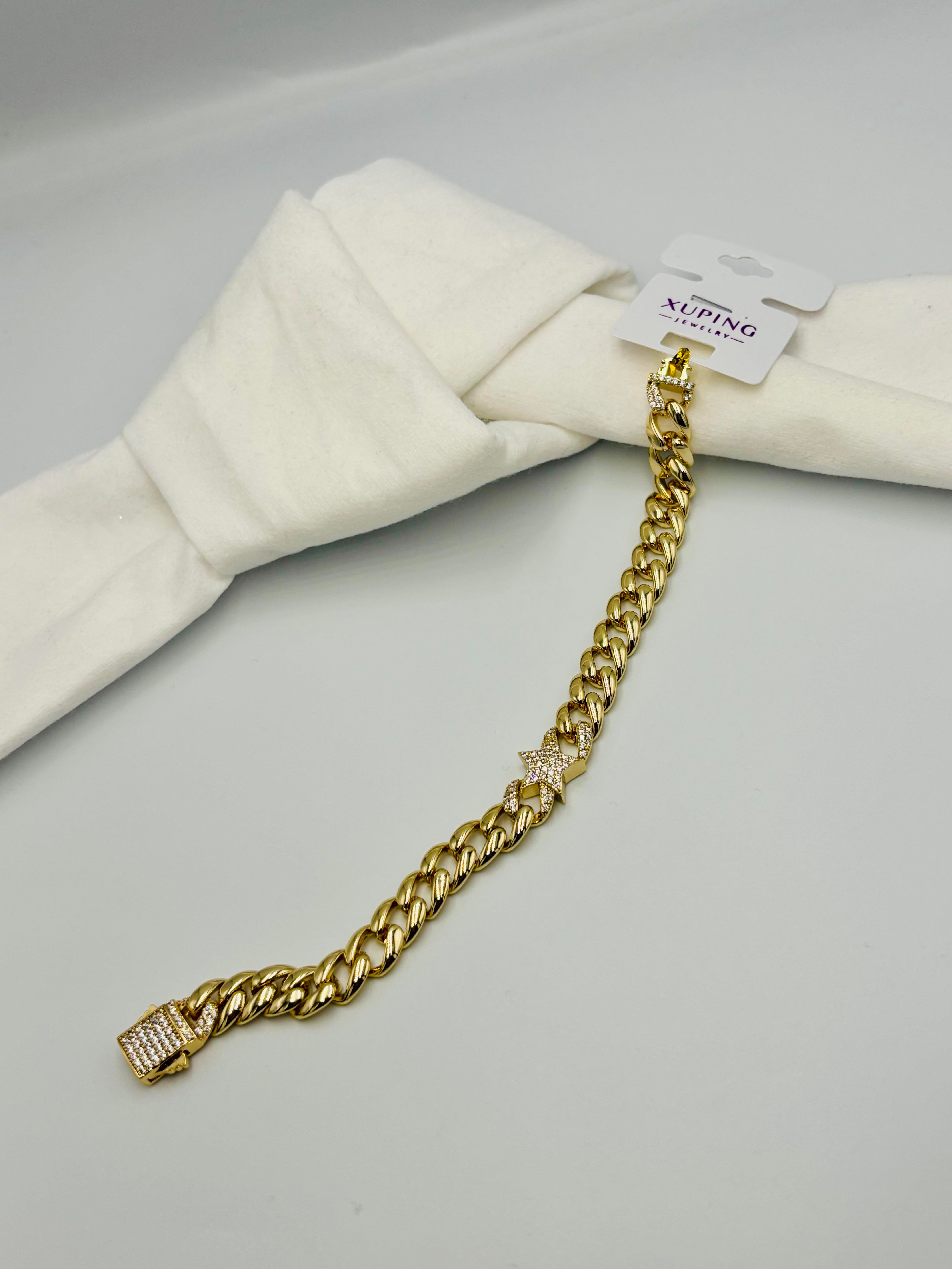 Xuping Gold Renk Ortası Yıldızlı Bileklik