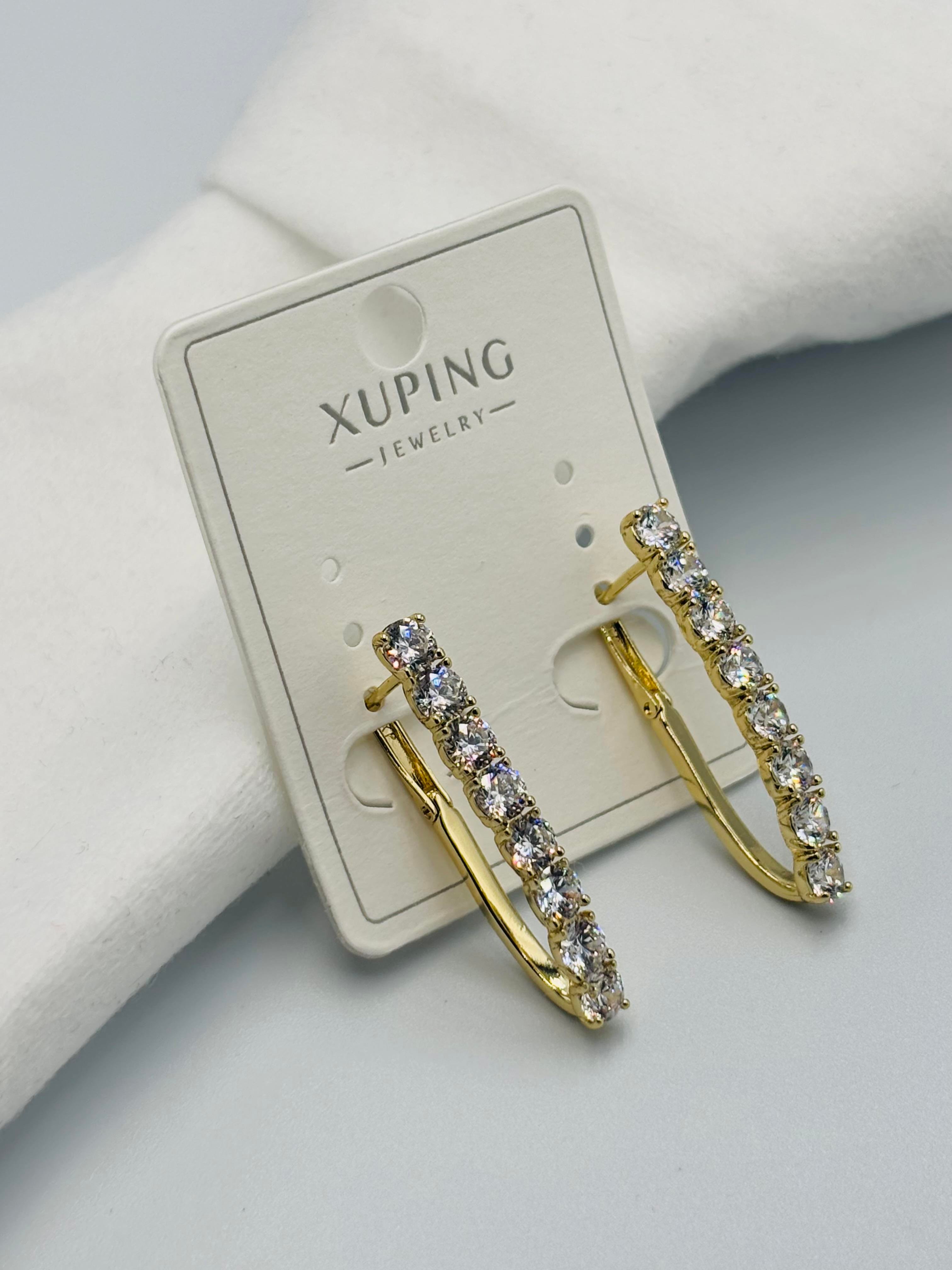 Xuping Gold Renk Su Yolu Küpe