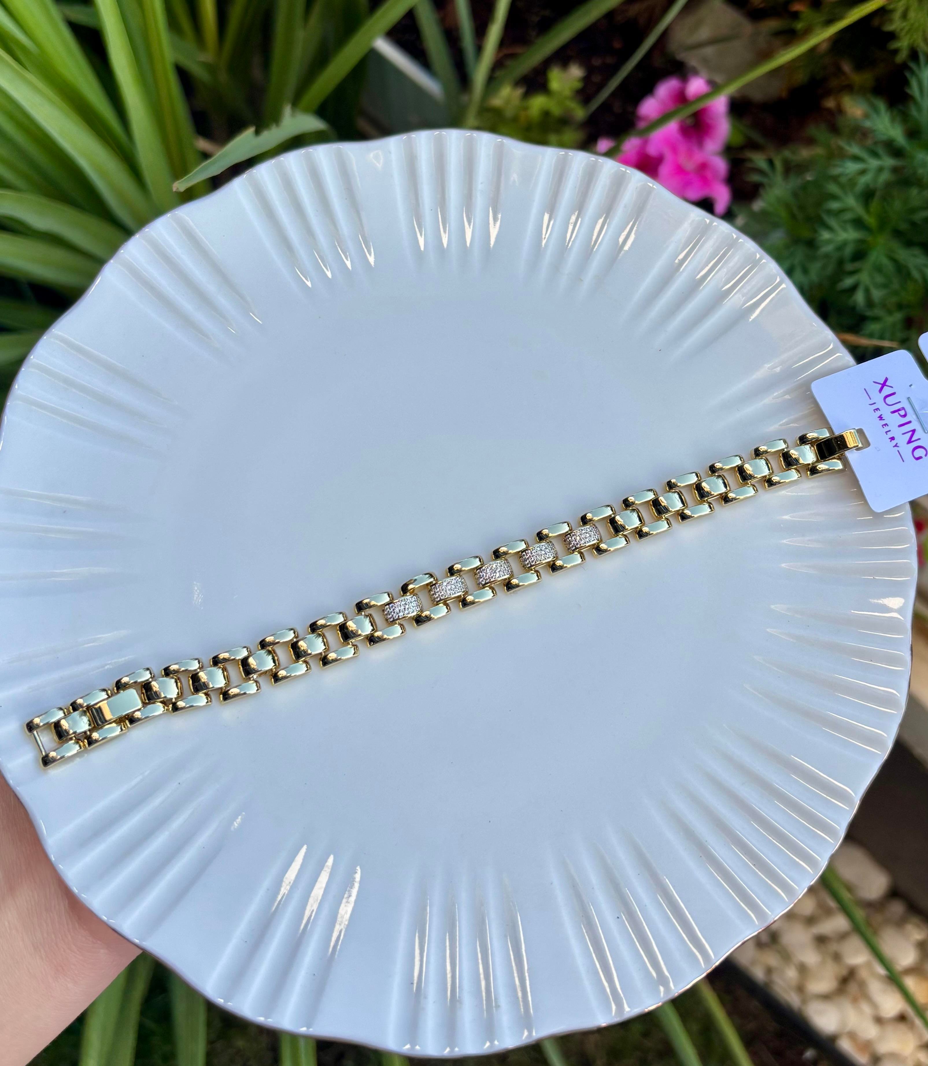 Xuping Gold Renk Taşlı Bileklik