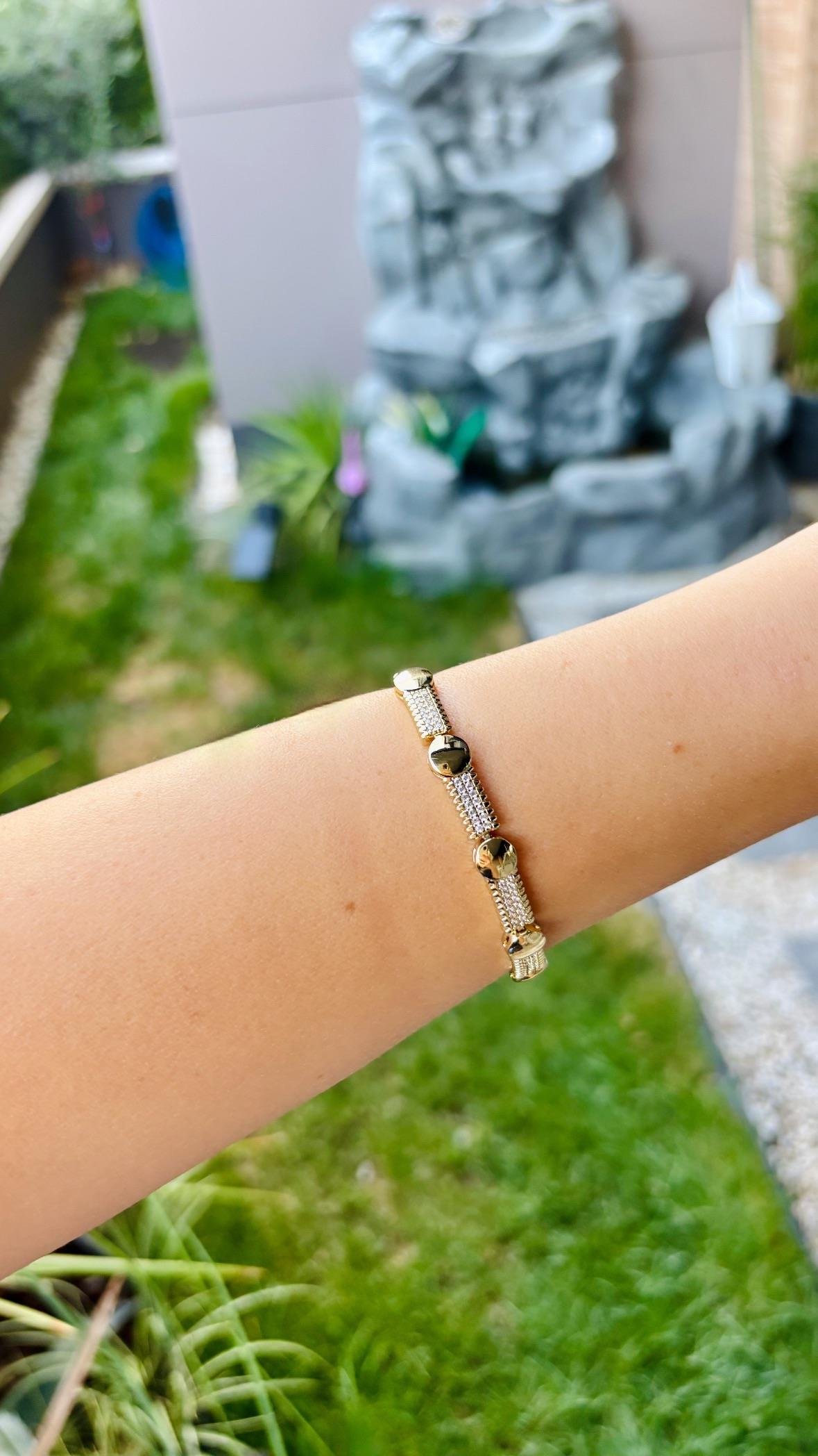 Xuping  Taşlı Gold Bileklik