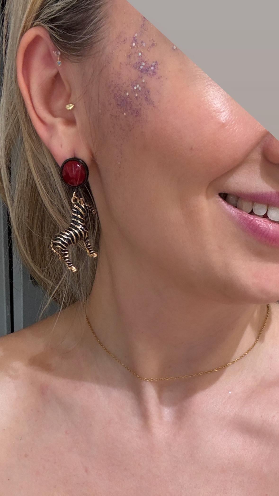 Zra Zebra Model Küpe