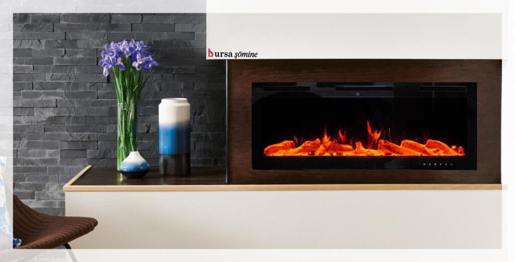 AYFLAME 106'LIK PLAZMA TİPİ 2 BOYUTLU ELEKTRİKLİ ŞÖMİNE