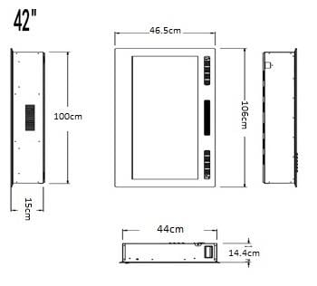 AYFLAME 106'LIK PLAZMA TİPİ 2 BOYUTLU ELEKTRİKLİ ŞÖMİNE
