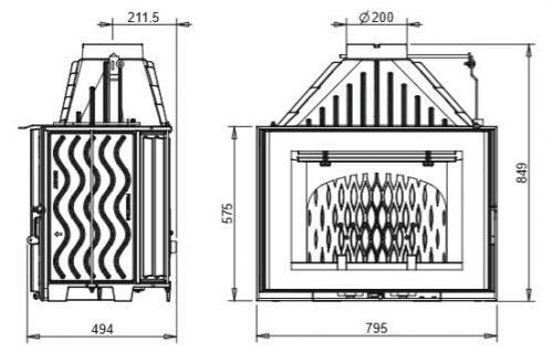 INVICTA 80'LİK GRANDE ANGLE DÖKÜM ŞÖMİNE HAZNESİ