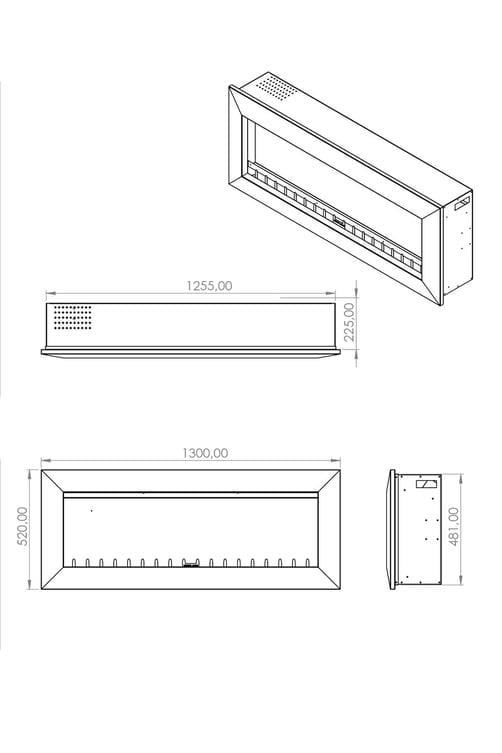 KORMET 130'LUK ELEKTRİKLİ ŞÖMİNE