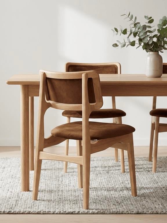 Ladin Natural Kahverengi Döşemeli Sandalye