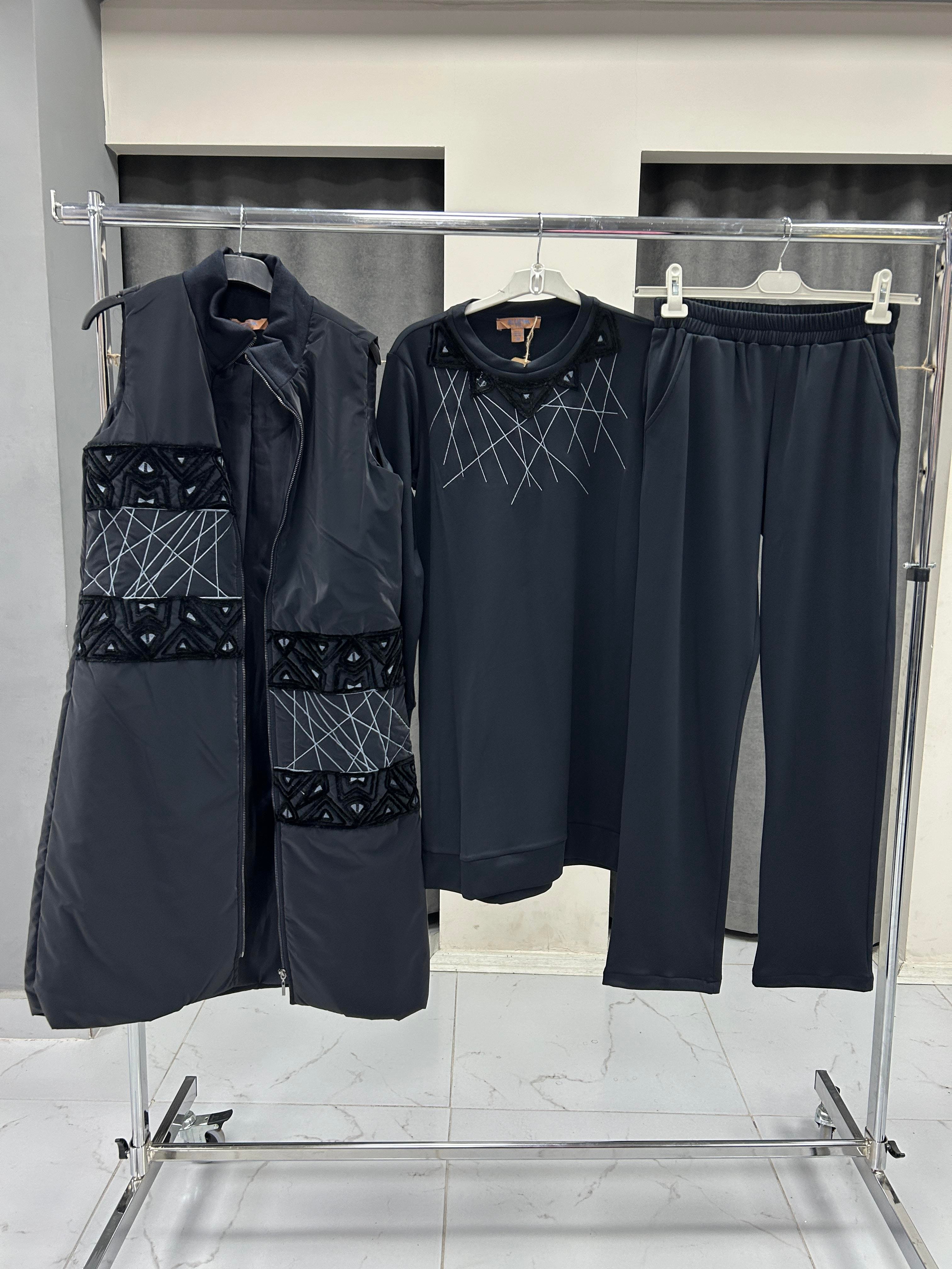 2498-TYP-25K BLUEVA SCUBA TUNİK & KAPİTONE YELEK PANTOLON TAKIM - LACİVERT