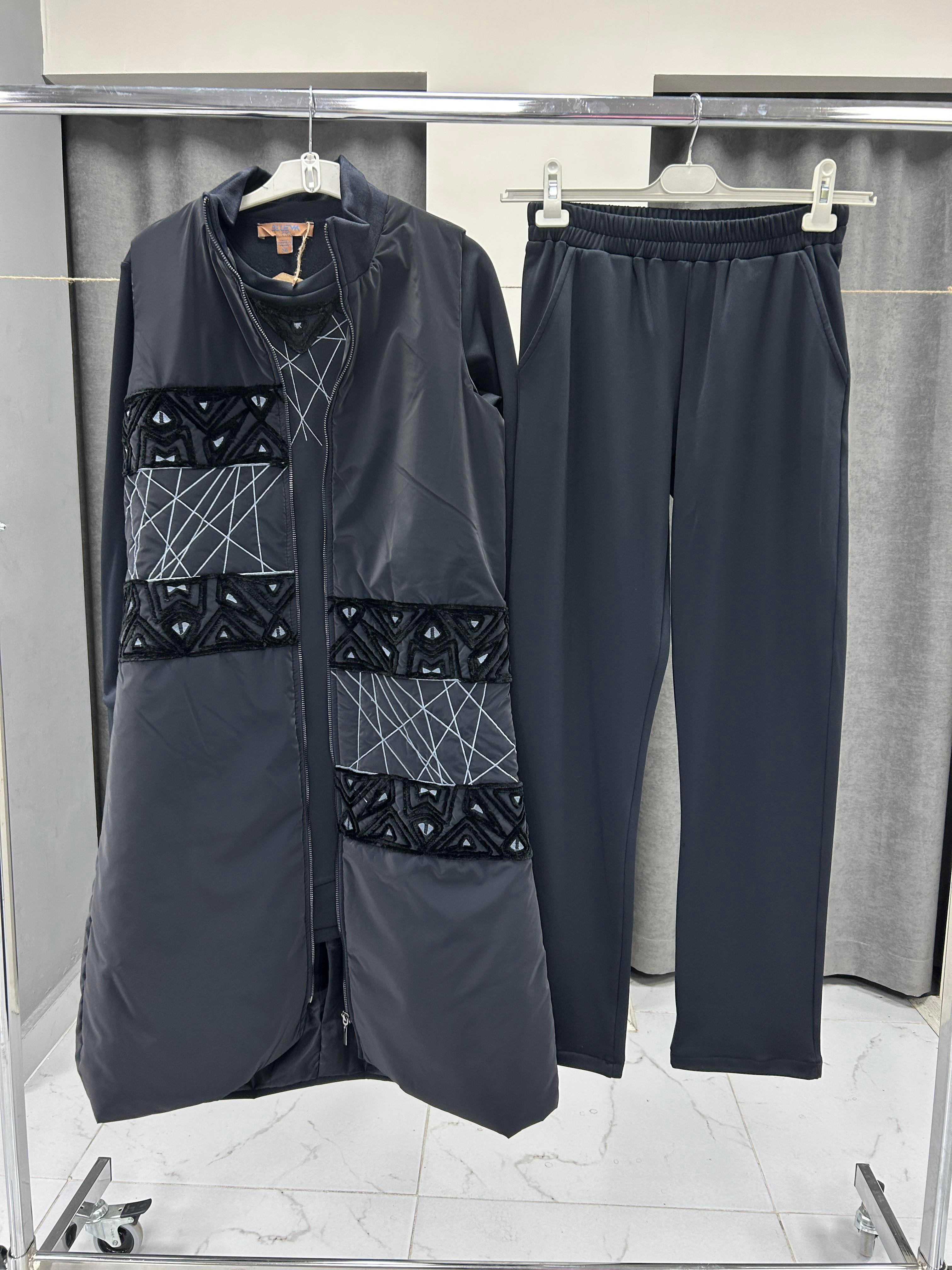 2498-TYP-25K BLUEVA SCUBA TUNİK & KAPİTONE YELEK PANTOLON TAKIM - LACİVERT