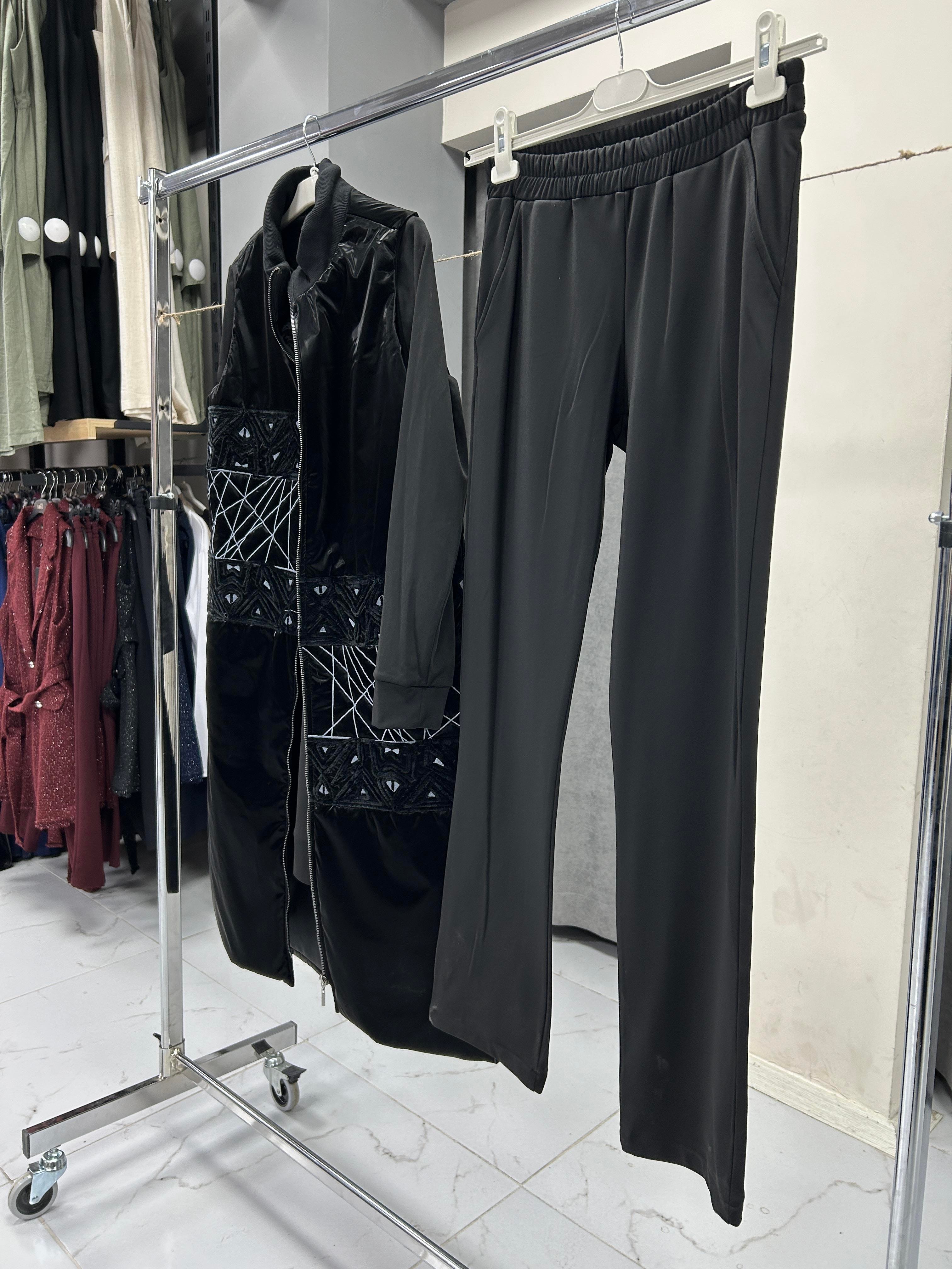 2498-TYP-25K BLUEVA SCUBA TUNİK & KAPİTONE YELEK PANTOLON TAKIM - SİYAH