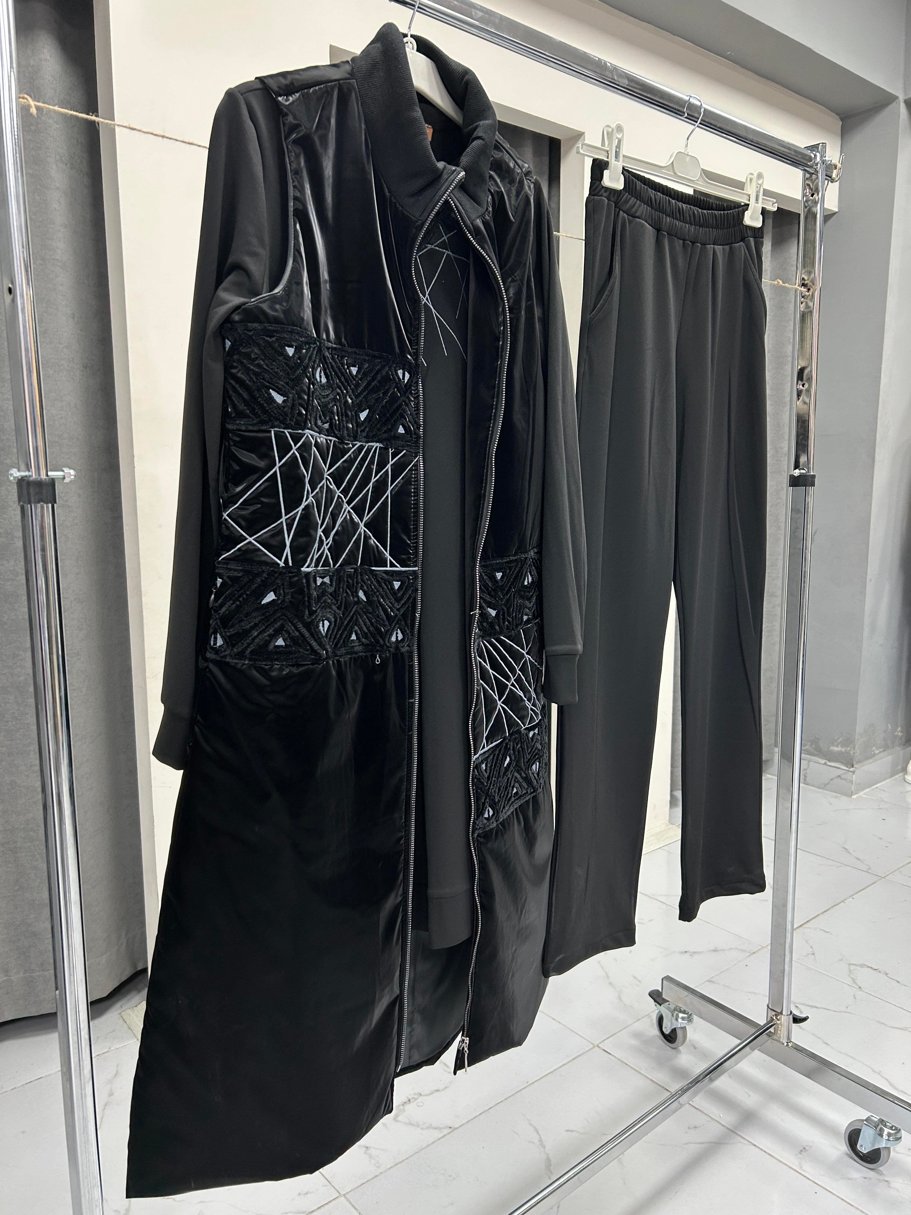 2498-TYP-25K BLUEVA SCUBA TUNİK & KAPİTONE YELEK PANTOLON TAKIM - SİYAH