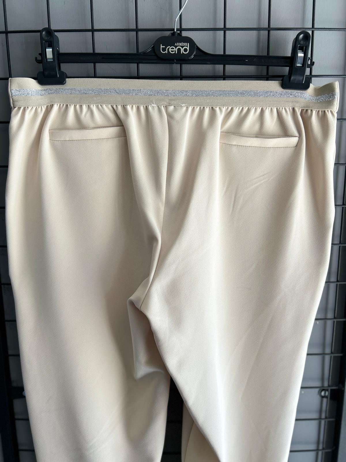 25YT227 ARMİNE BELİ SİM DETAYLI PANTOLON - BEJ