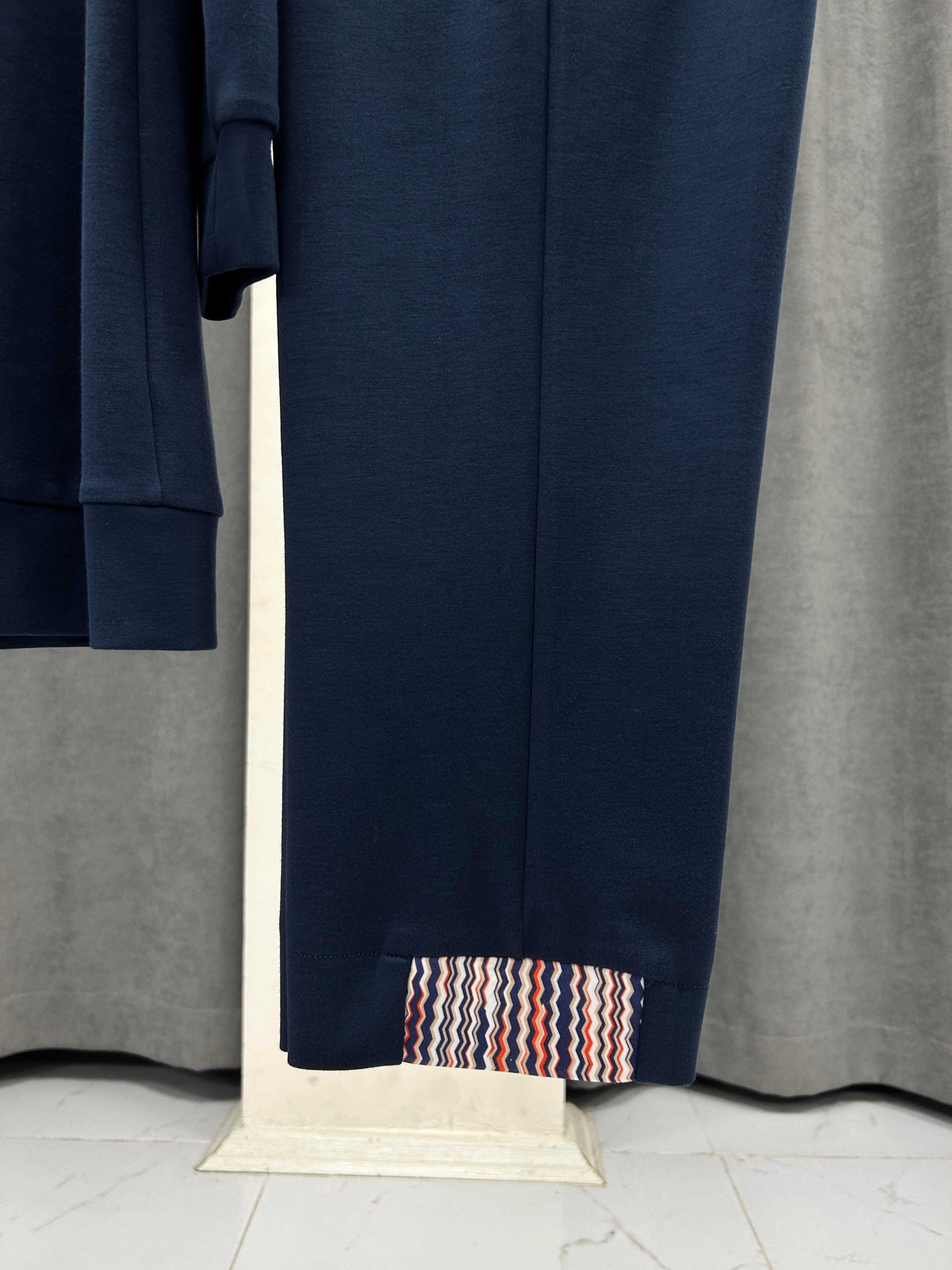 2717-TP-25Y BLUEVA BAMBU MODAL TUNİK PANTOLONLU TAKIM - LACİVERT